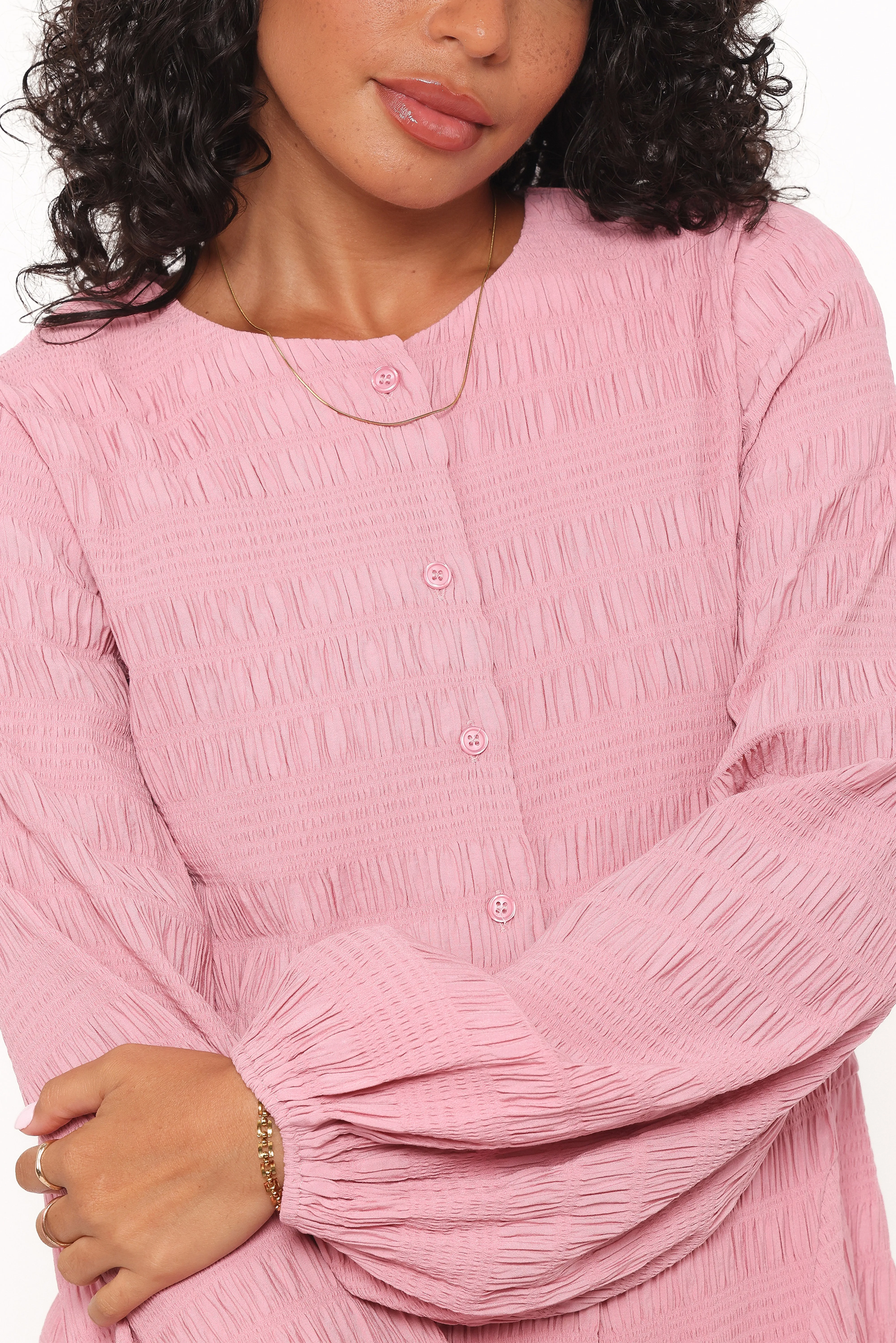 Amaya Long Sleeve Mini Dress - Pink sold by Petal & Pup product image thumbnail 2