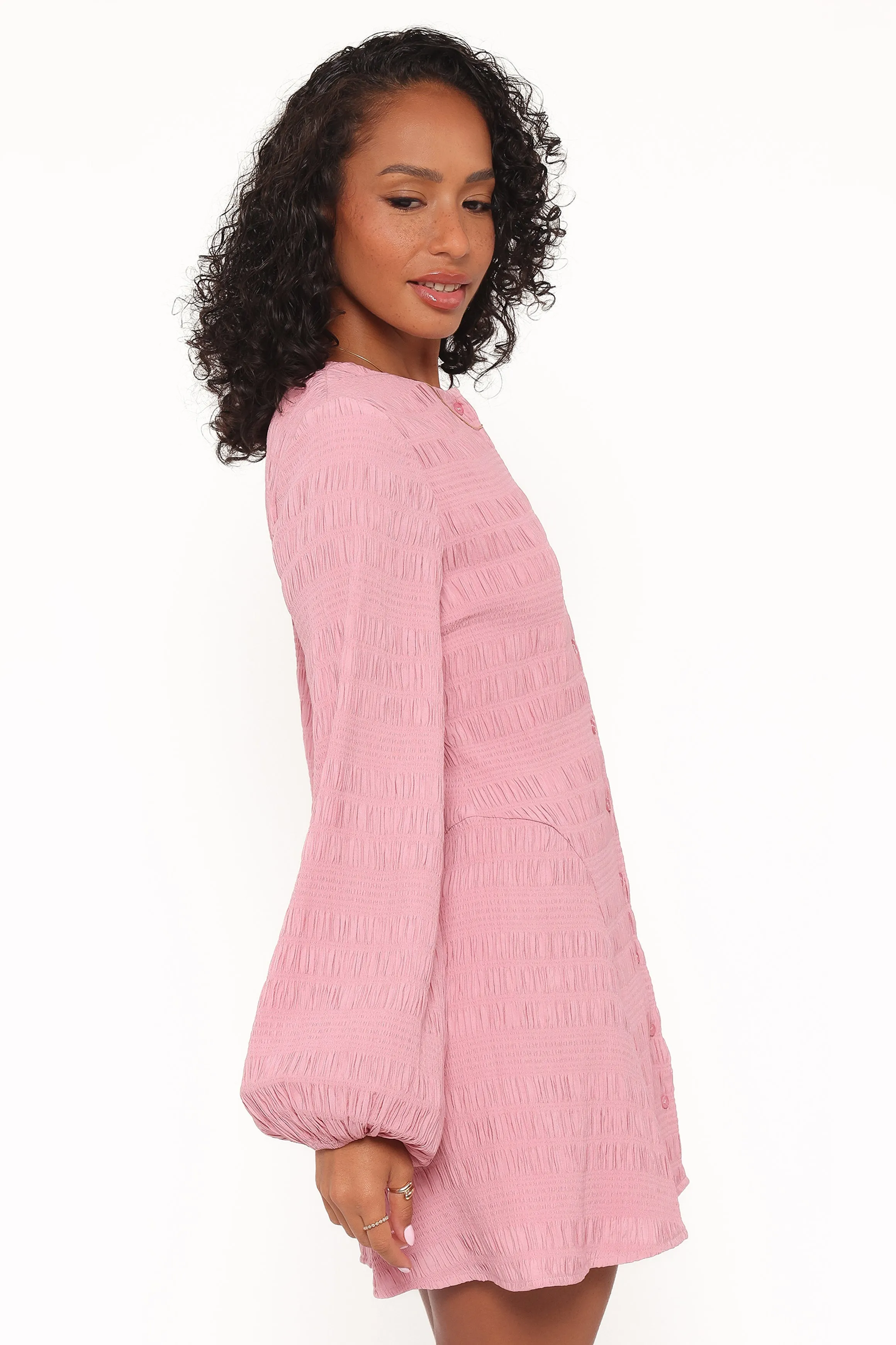 Amaya Long Sleeve Mini Dress - Pink sold by Petal & Pup product image thumbnail 3