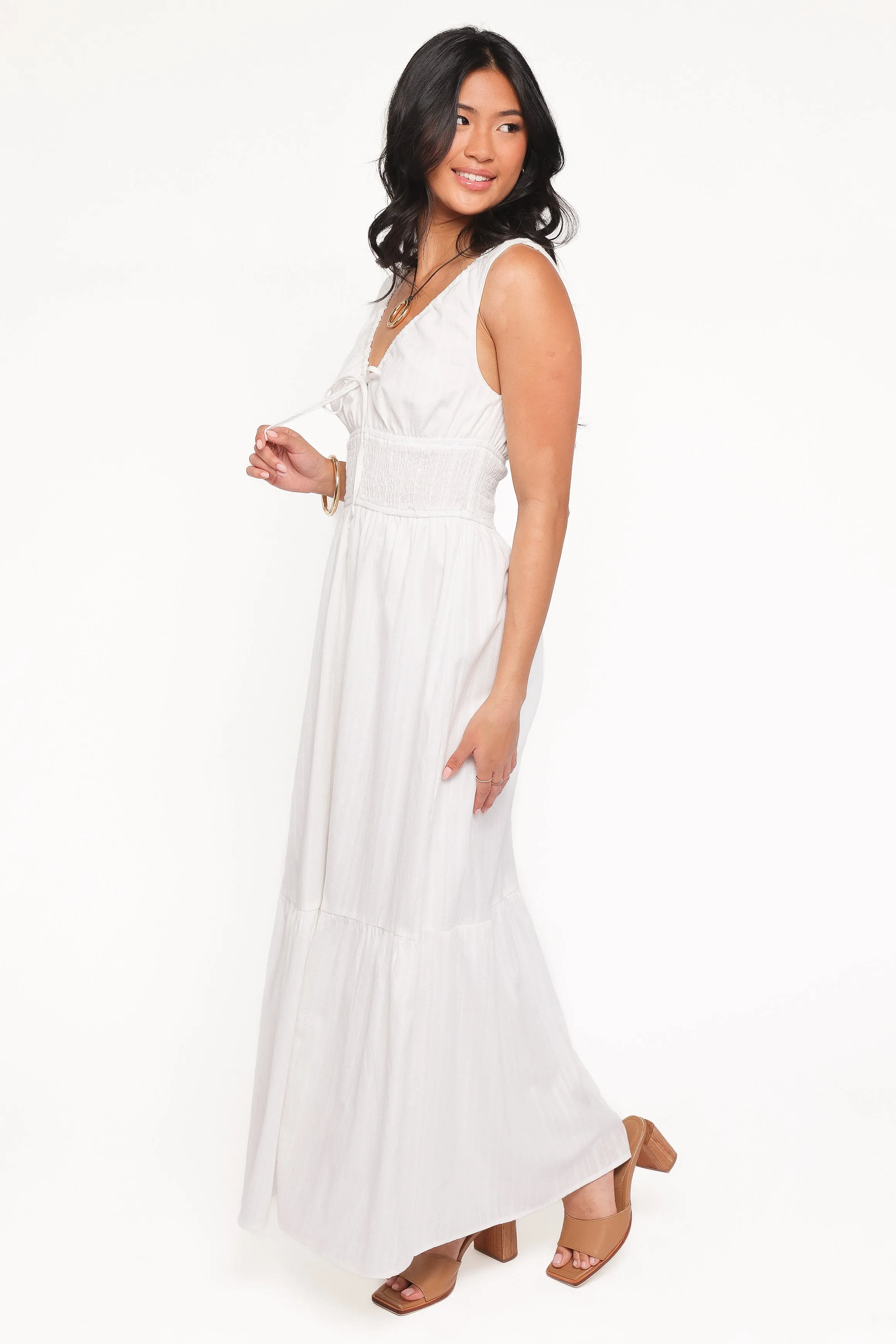 Kayden Maxi Dress - White sold by Petal & Pup product image thumbnail 3