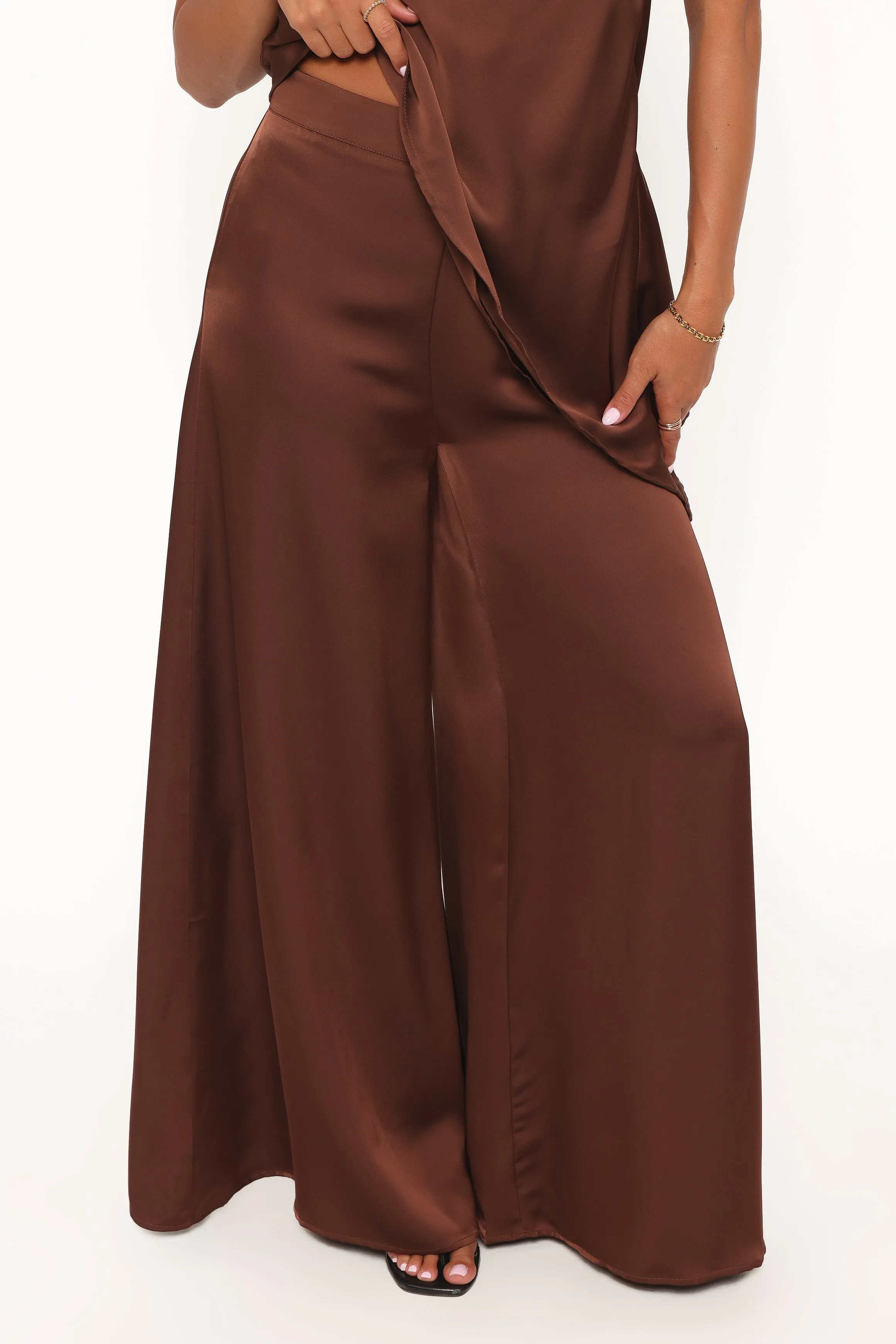 Charmer Wide Leg Pant - Dark Brown sold by Petal & Pup product image thumbnail 2