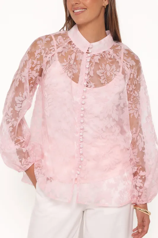 Marni Organza Top - Pink Floral made by Petal & Pup
