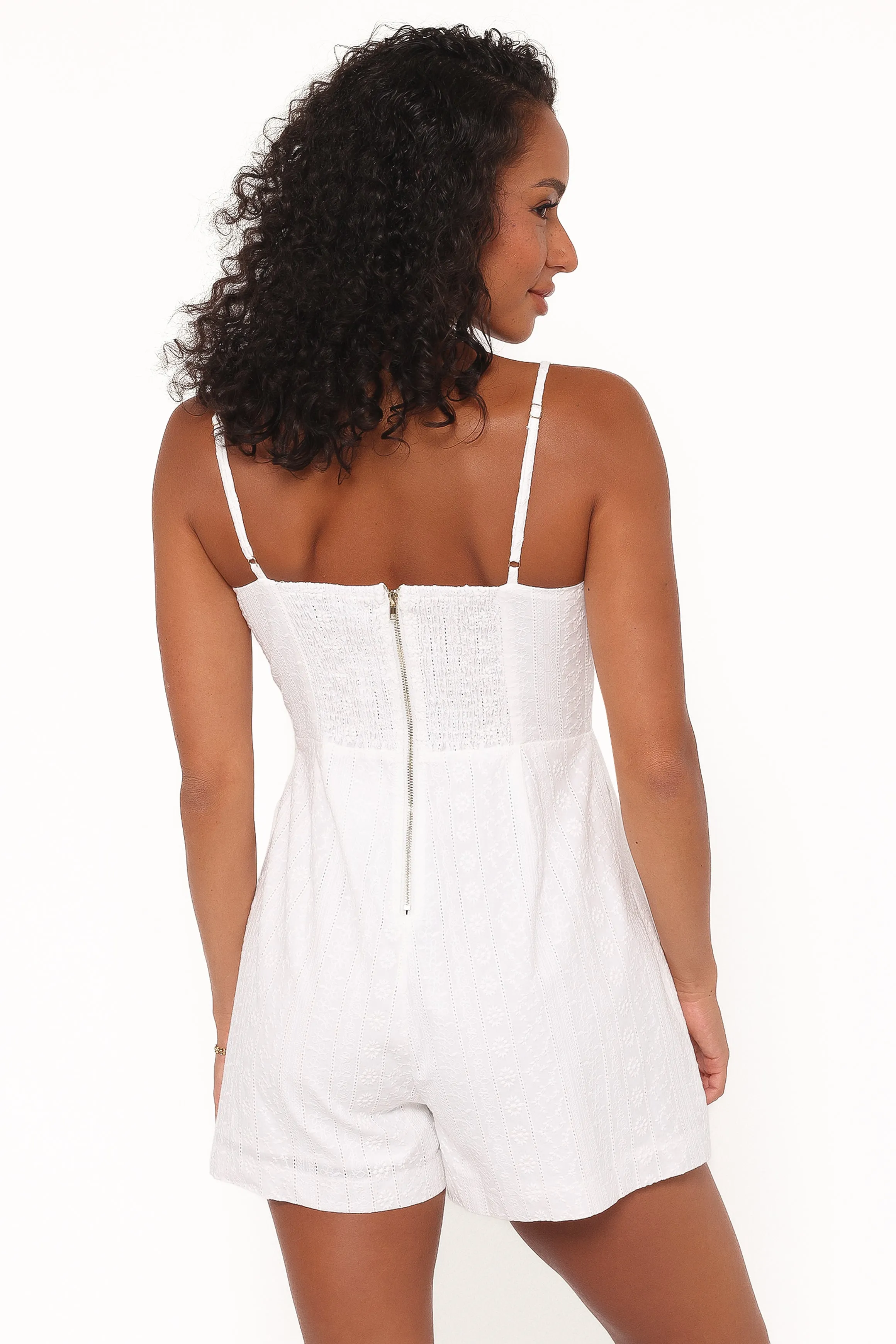 Reesa Romper - White Embroidery sold by Petal & Pup product image thumbnail 4