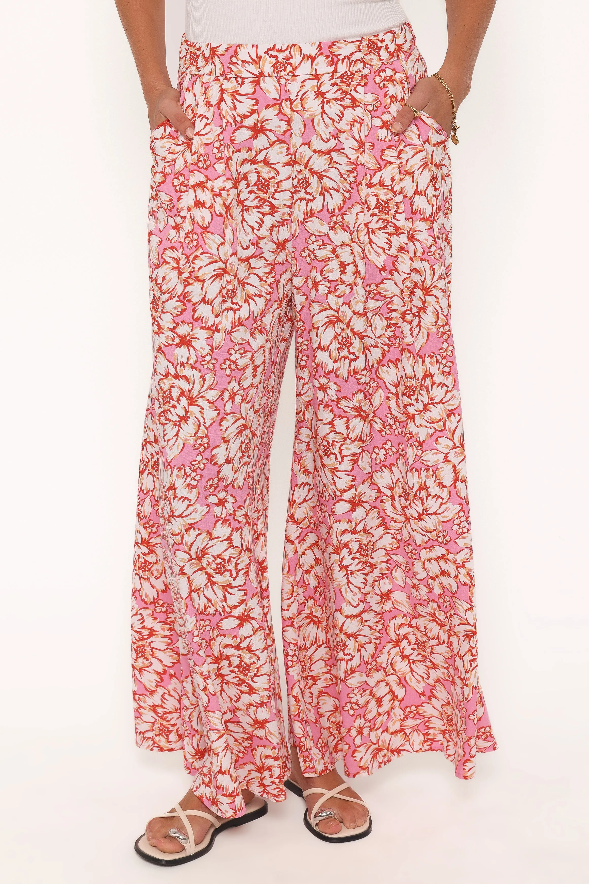 Lessie Pants - Pink Floral sold by Petal & Pup