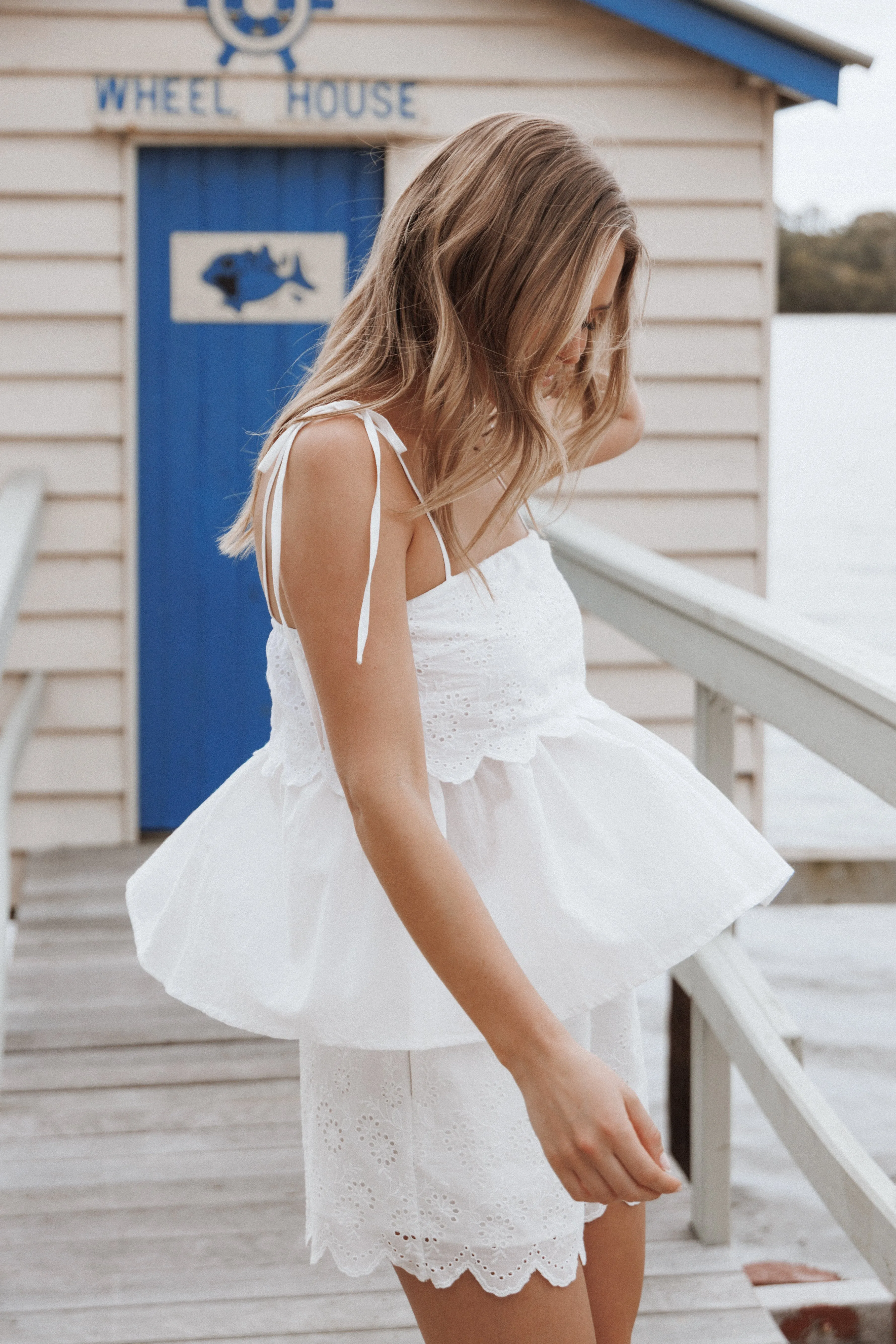 Zera Eyelet Top - White sold by Petal & Pup