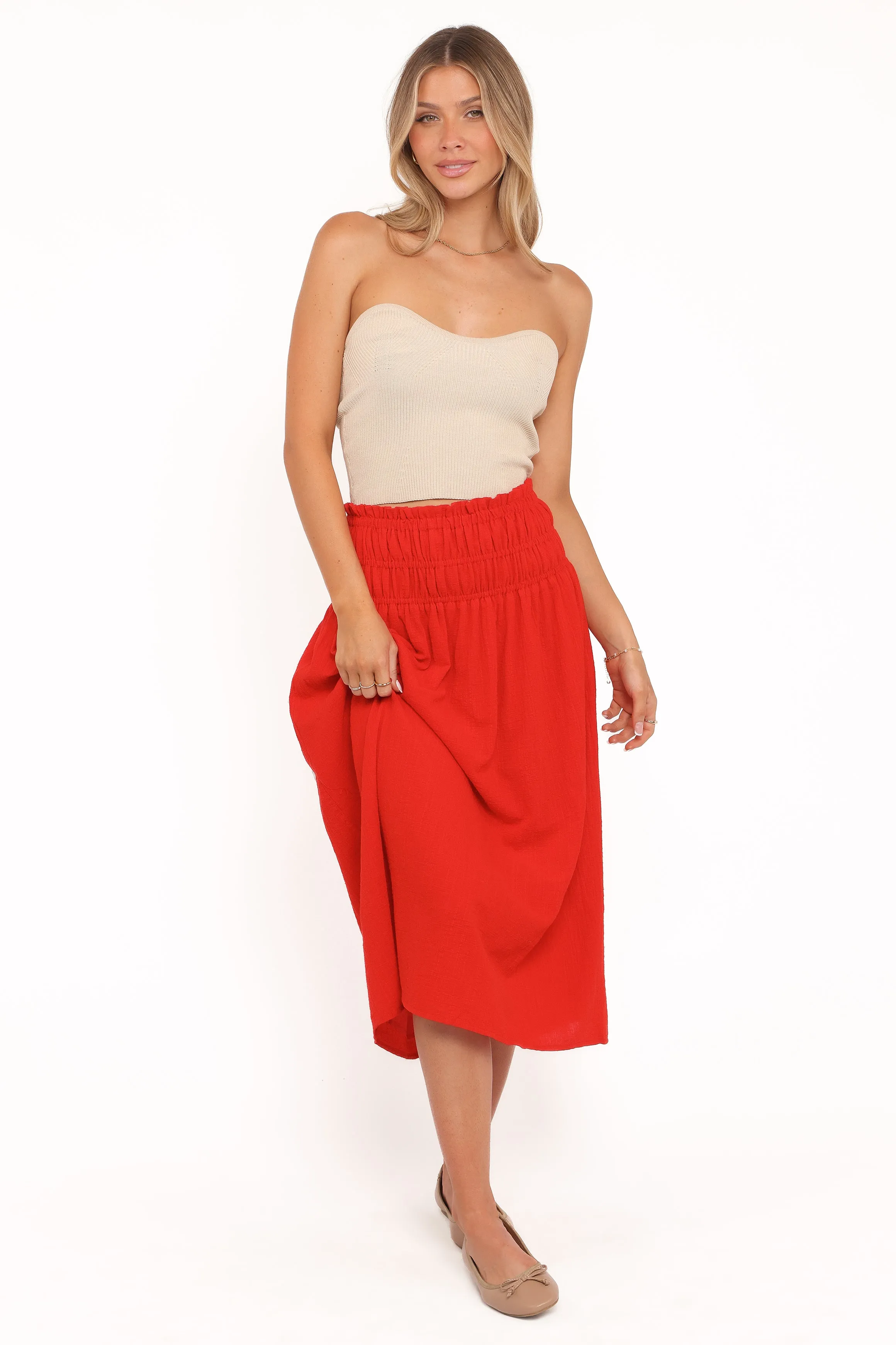 Mattea Maxi Skirt - Red sold by Petal & Pup product image thumbnail 2