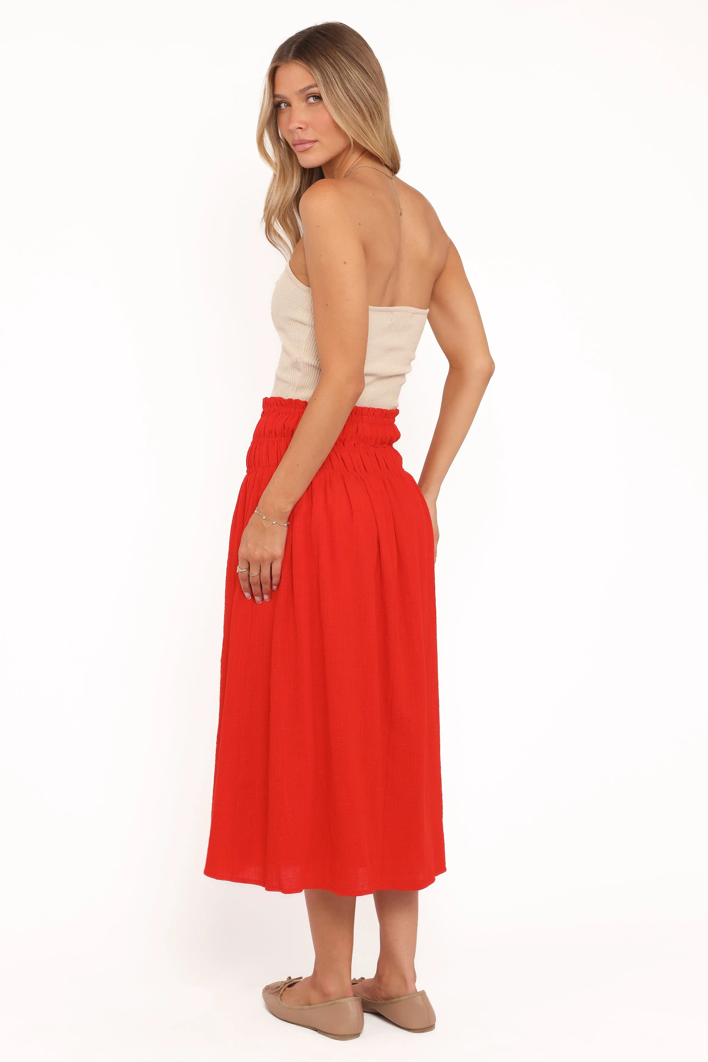Mattea Maxi Skirt - Red sold by Petal & Pup product image thumbnail 5