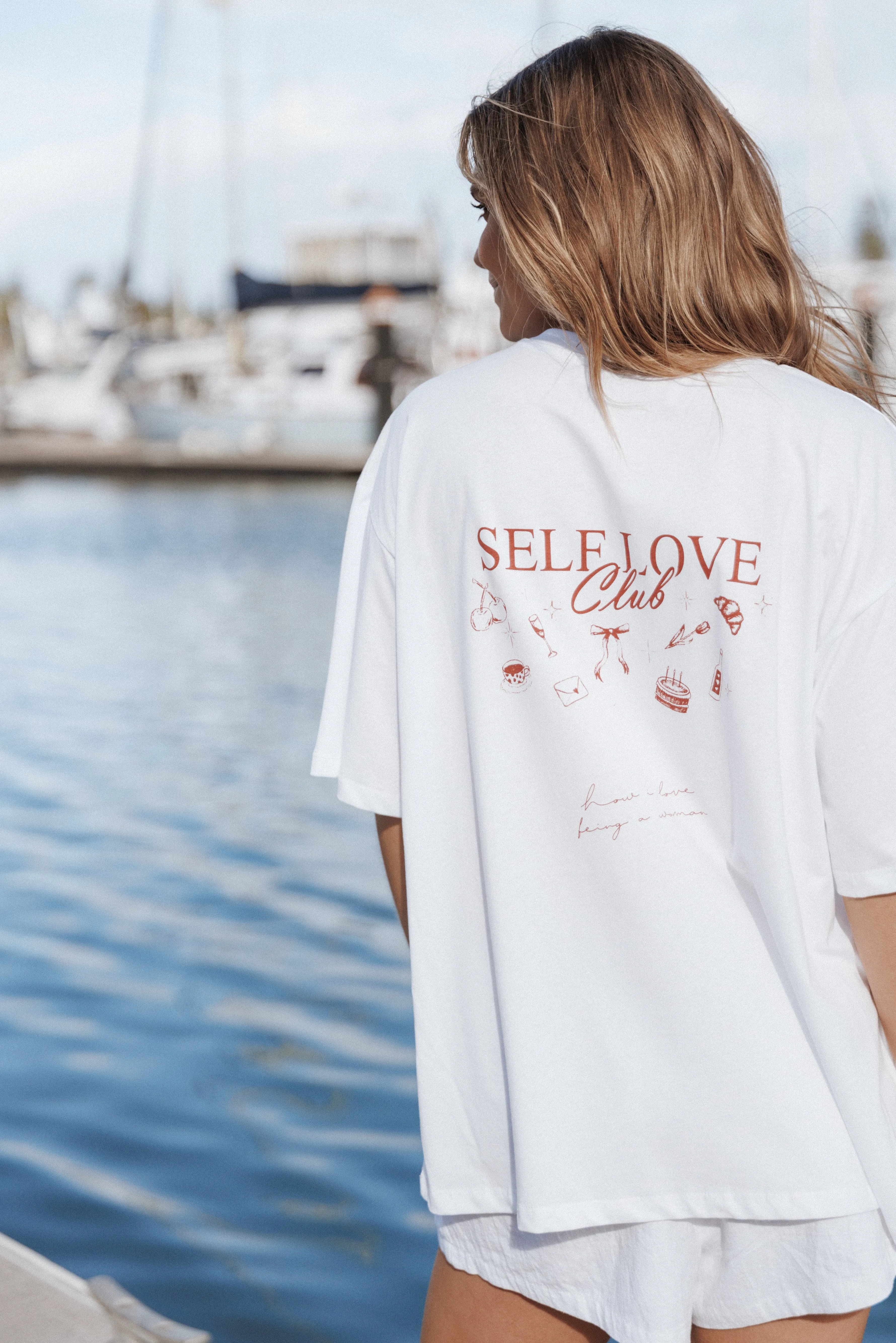 Runa Self Love Graphic Tee - White sold by Petal & Pup