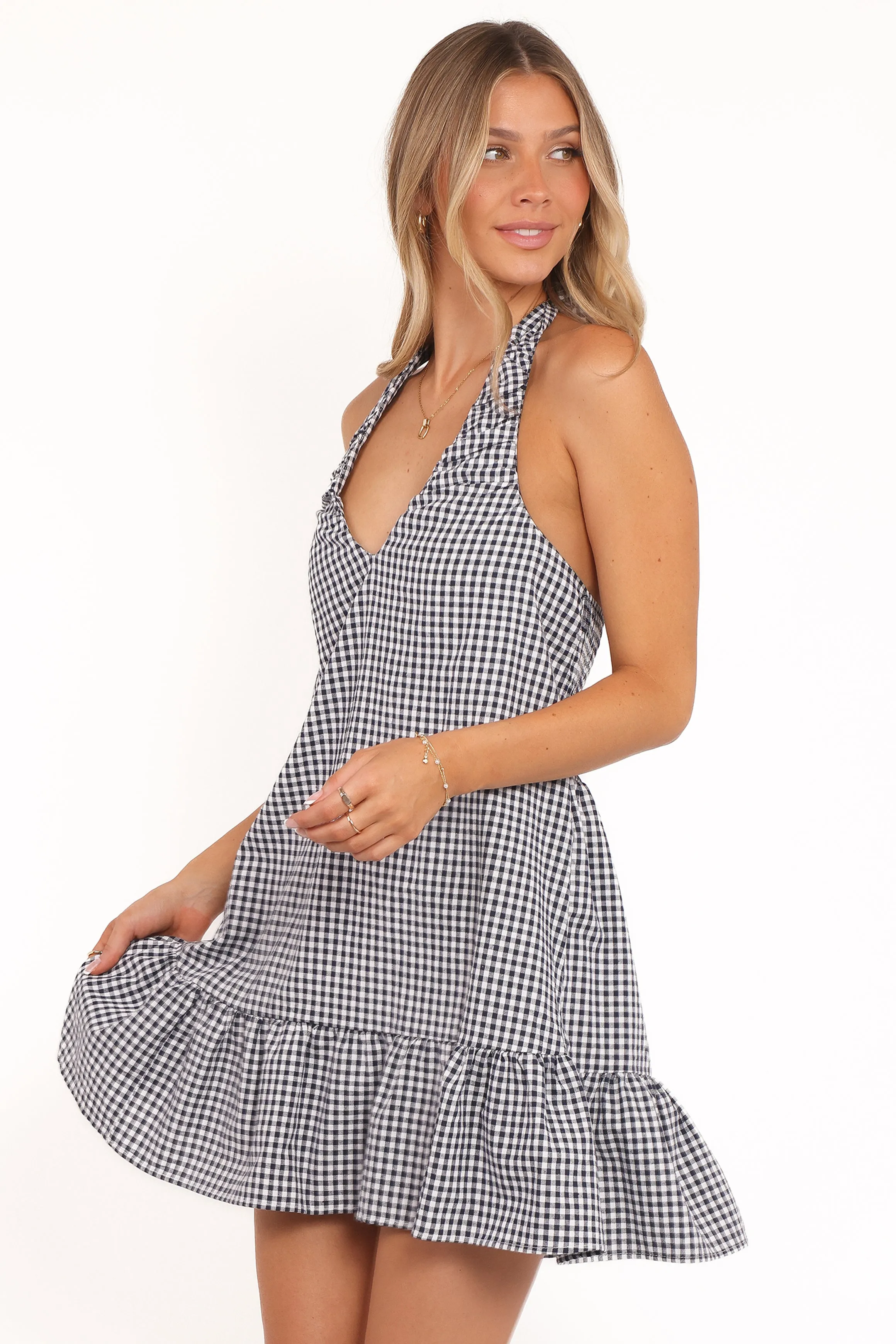 Samson Mini Dress - Navy Gingham sold by Petal & Pup product image thumbnail 4