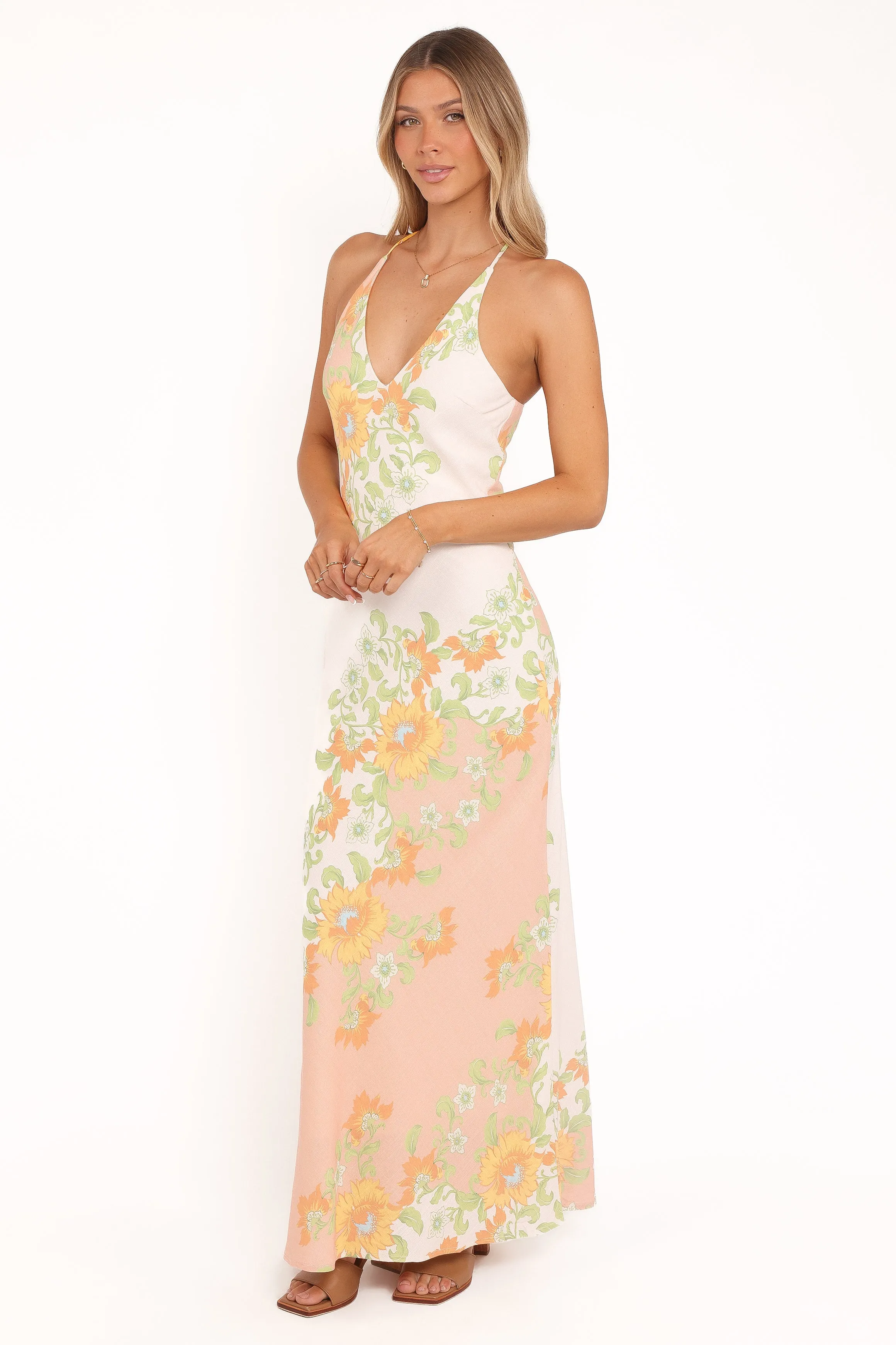 Haruki Maxi Dress - Yellow Spring Floral sold by Petal & Pup product image thumbnail 4