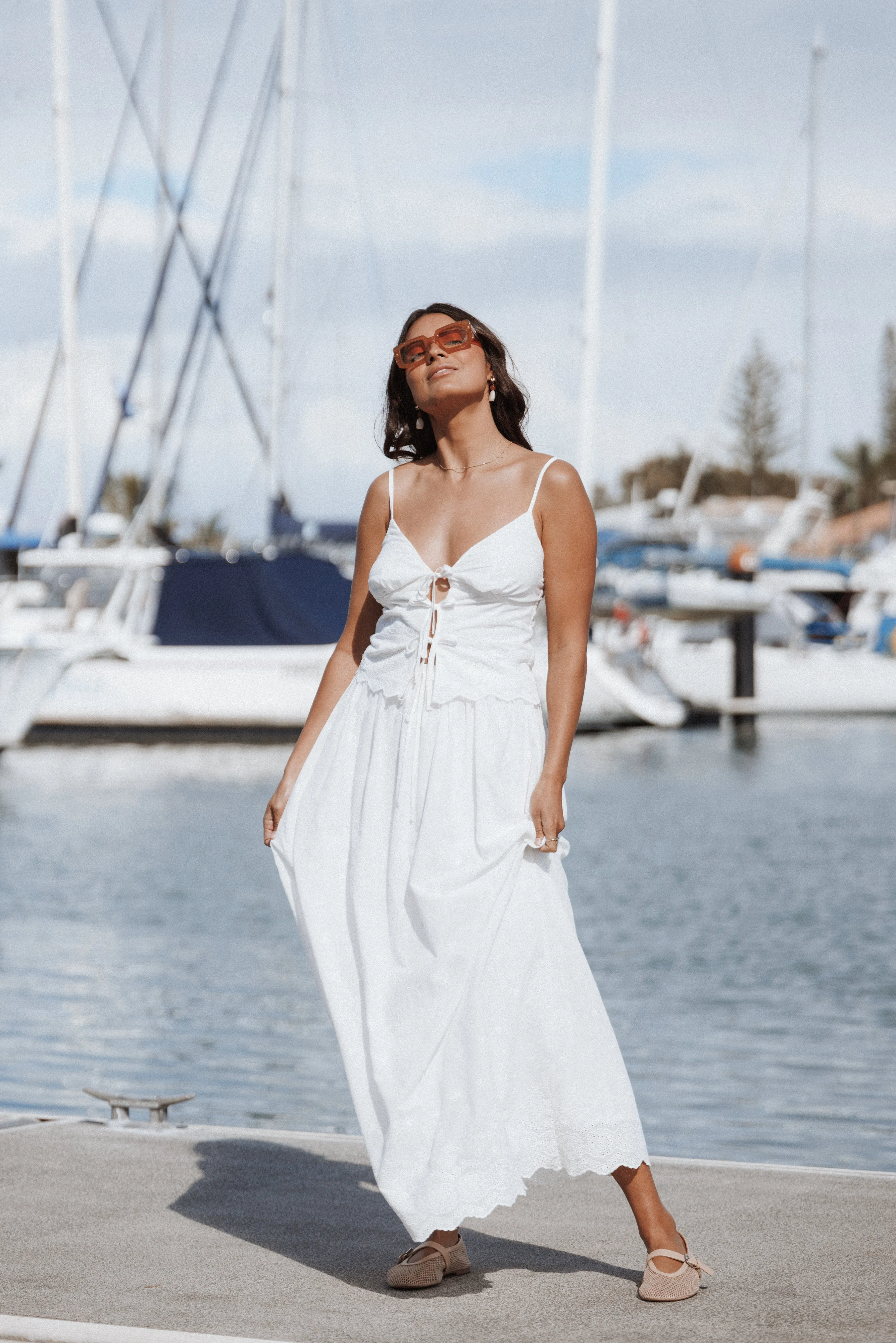 Blaire Skirt Set - White sold by Petal & Pup