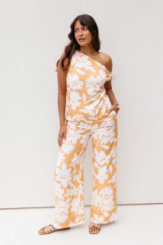 Flynn Pant Set - Yellow Floral made by Petal & Pup