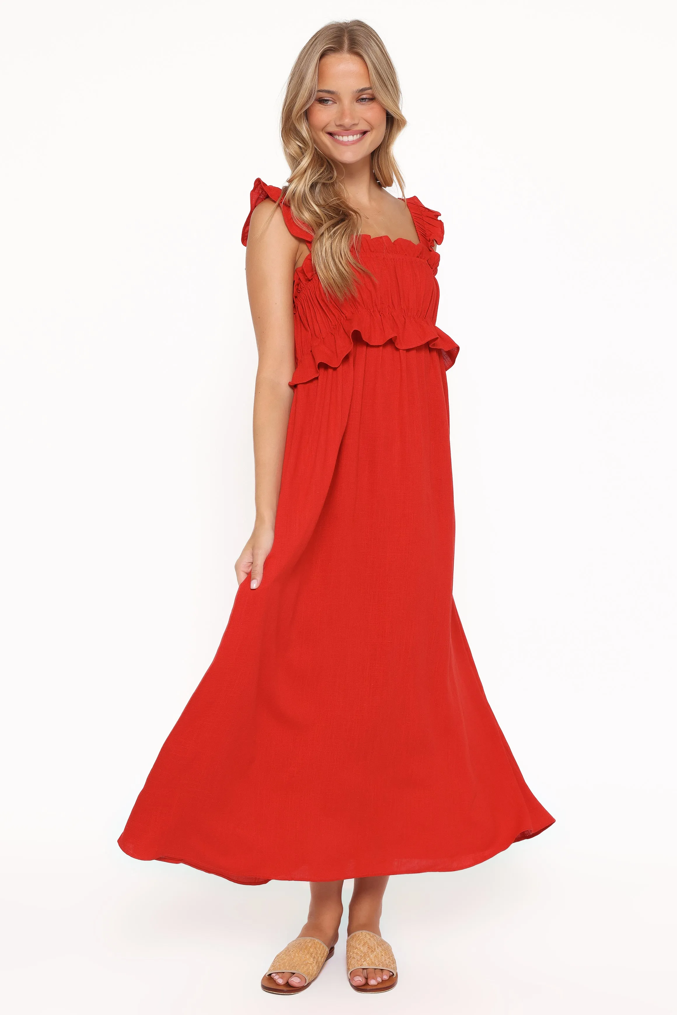 Ross Frill Strap Maxi Dress - Red sold by Petal & Pup product image thumbnail 2