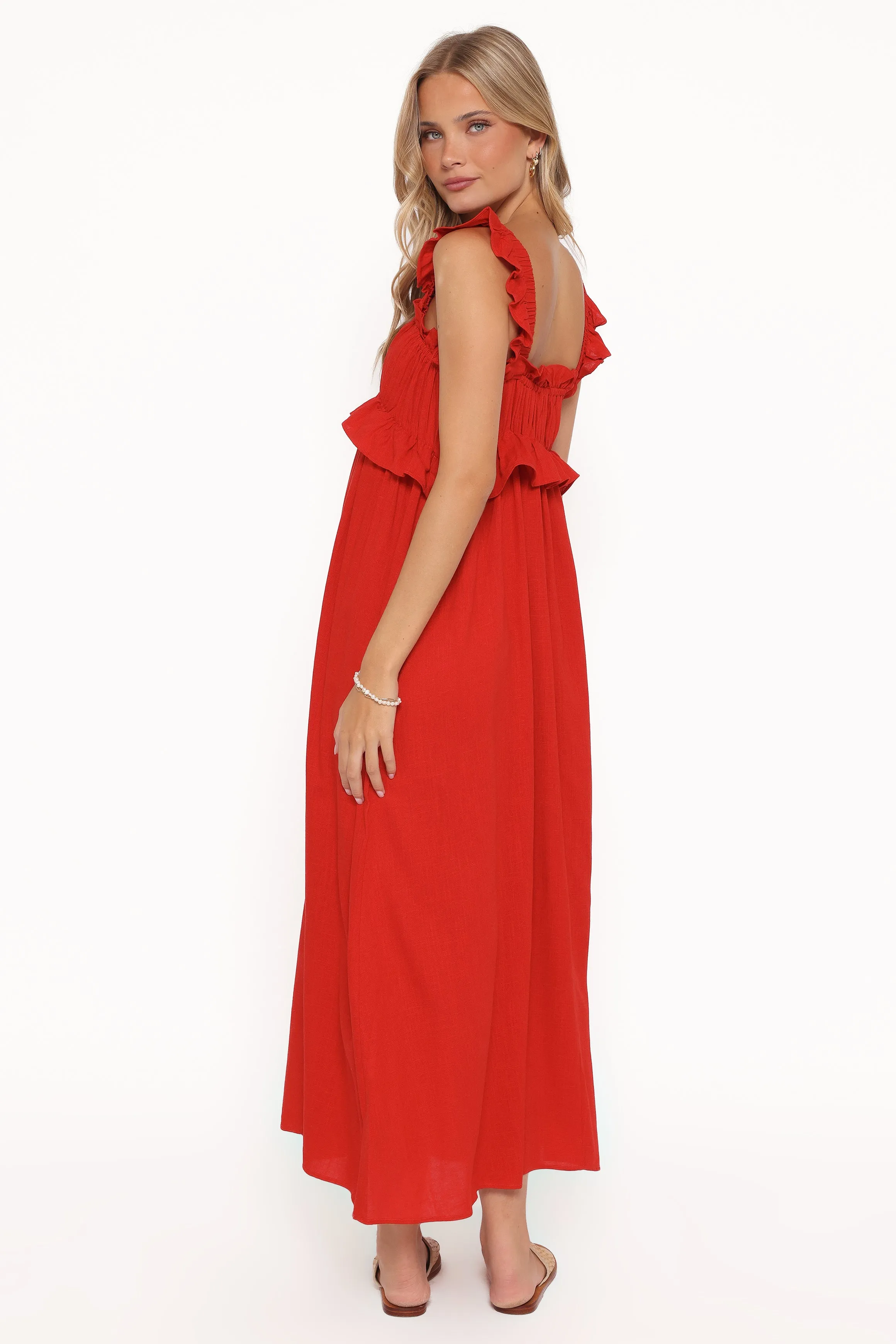 Ross Frill Strap Maxi Dress - Red sold by Petal & Pup product image thumbnail 5