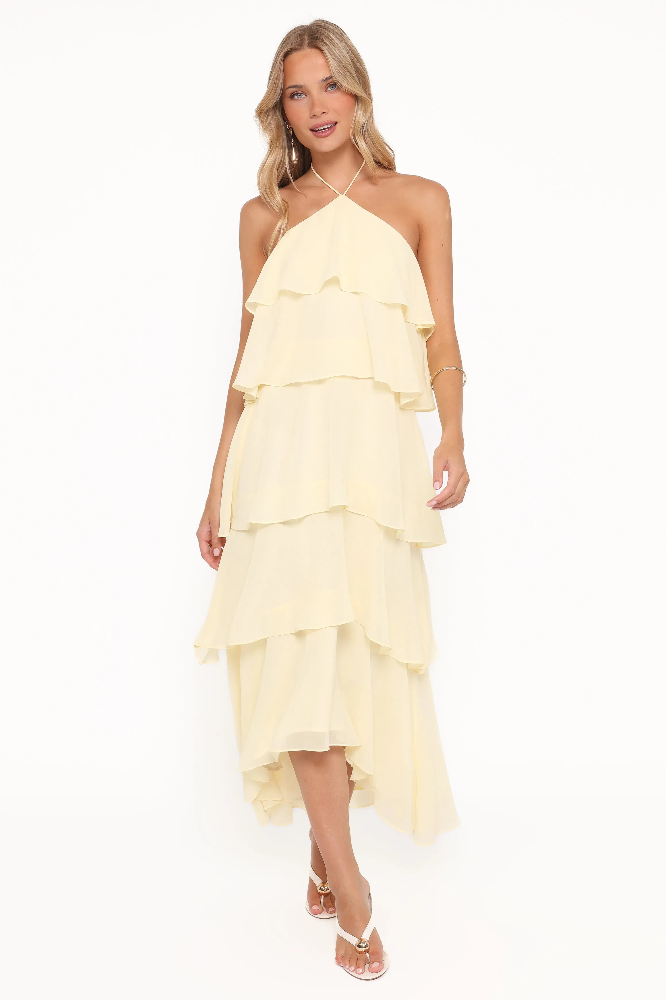 Jonia Halterneck Maxi Dress - Butter Yellow sold by Petal & Pup product image thumbnail 5