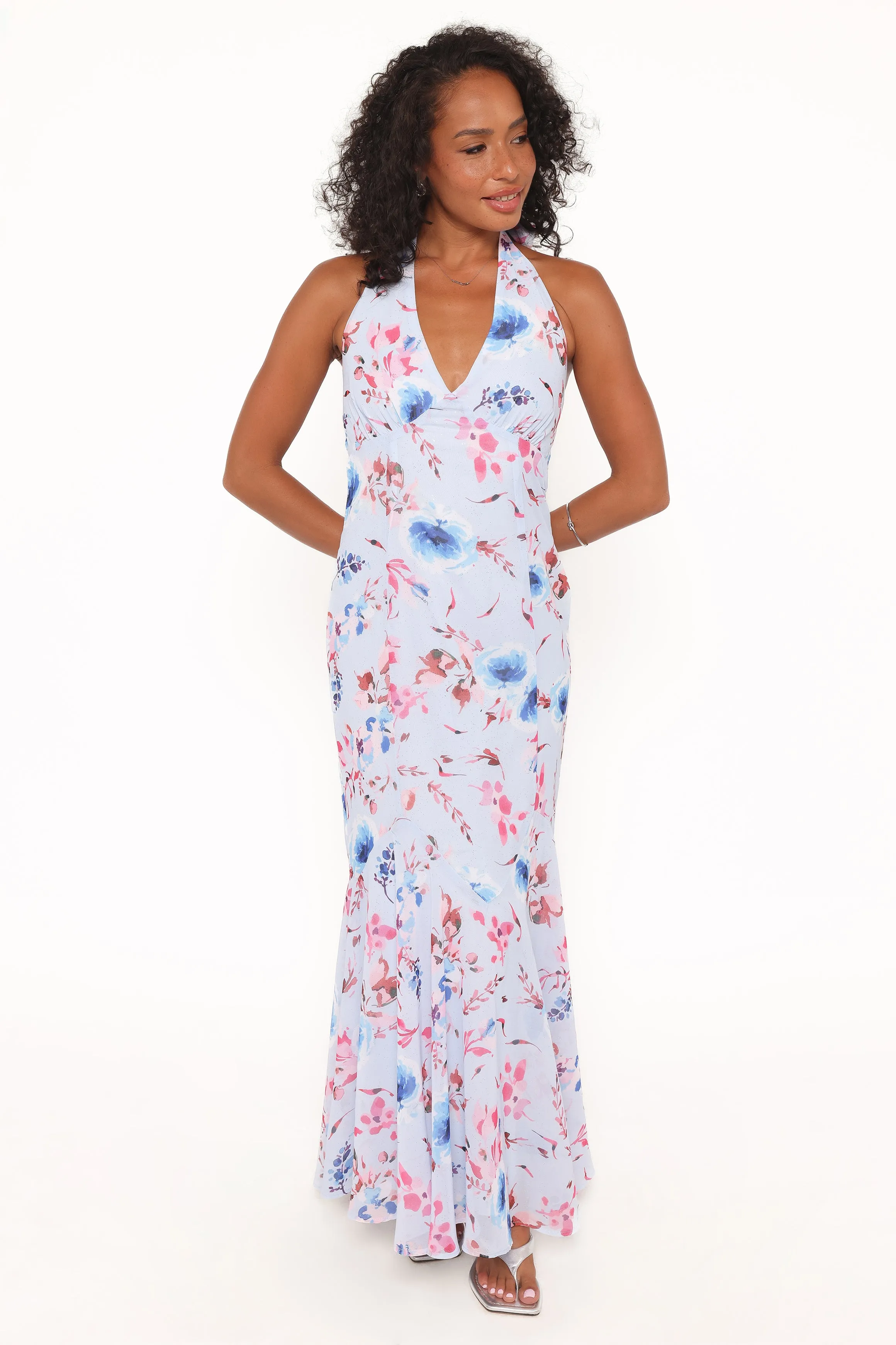 Lavie Maxi Dress - Blue Floral sold by Petal & Pup