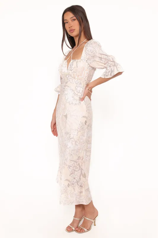 Pauline Long Sleeve Maxi Dress - Pastel Paisley made by Petal & Pup