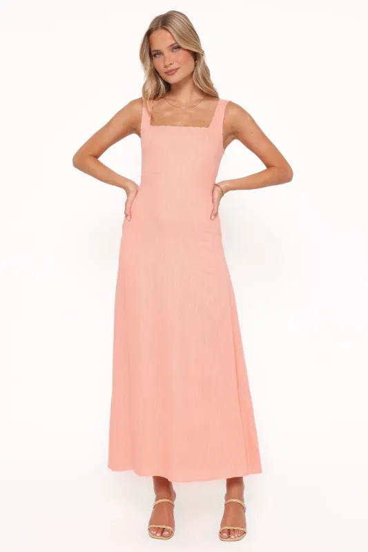 Amalie Maxi Dress - Pastel Peach made by Petal & Pup