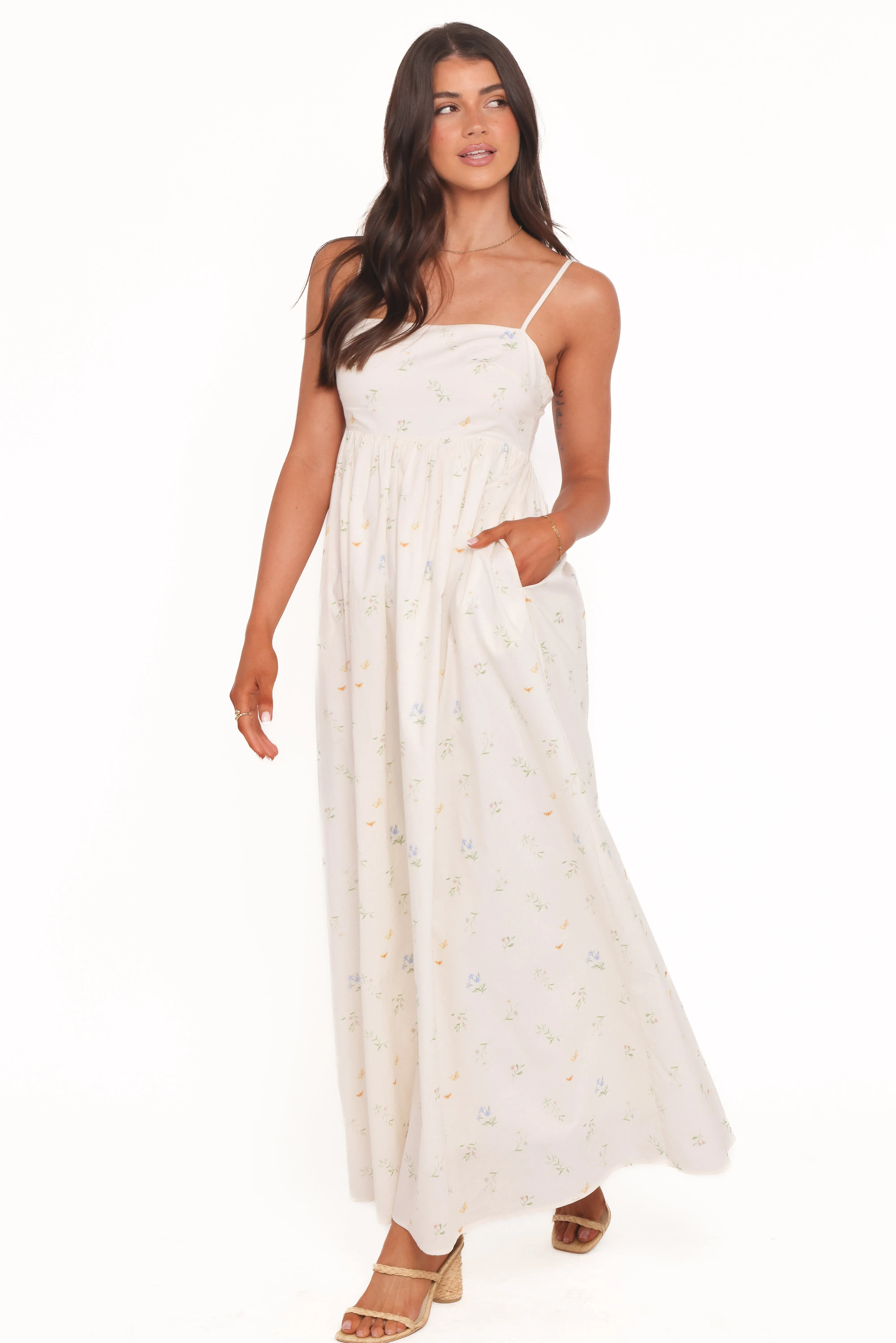 Odessa Maxi Dress - White Floral sold by Petal & Pup product image thumbnail 3
