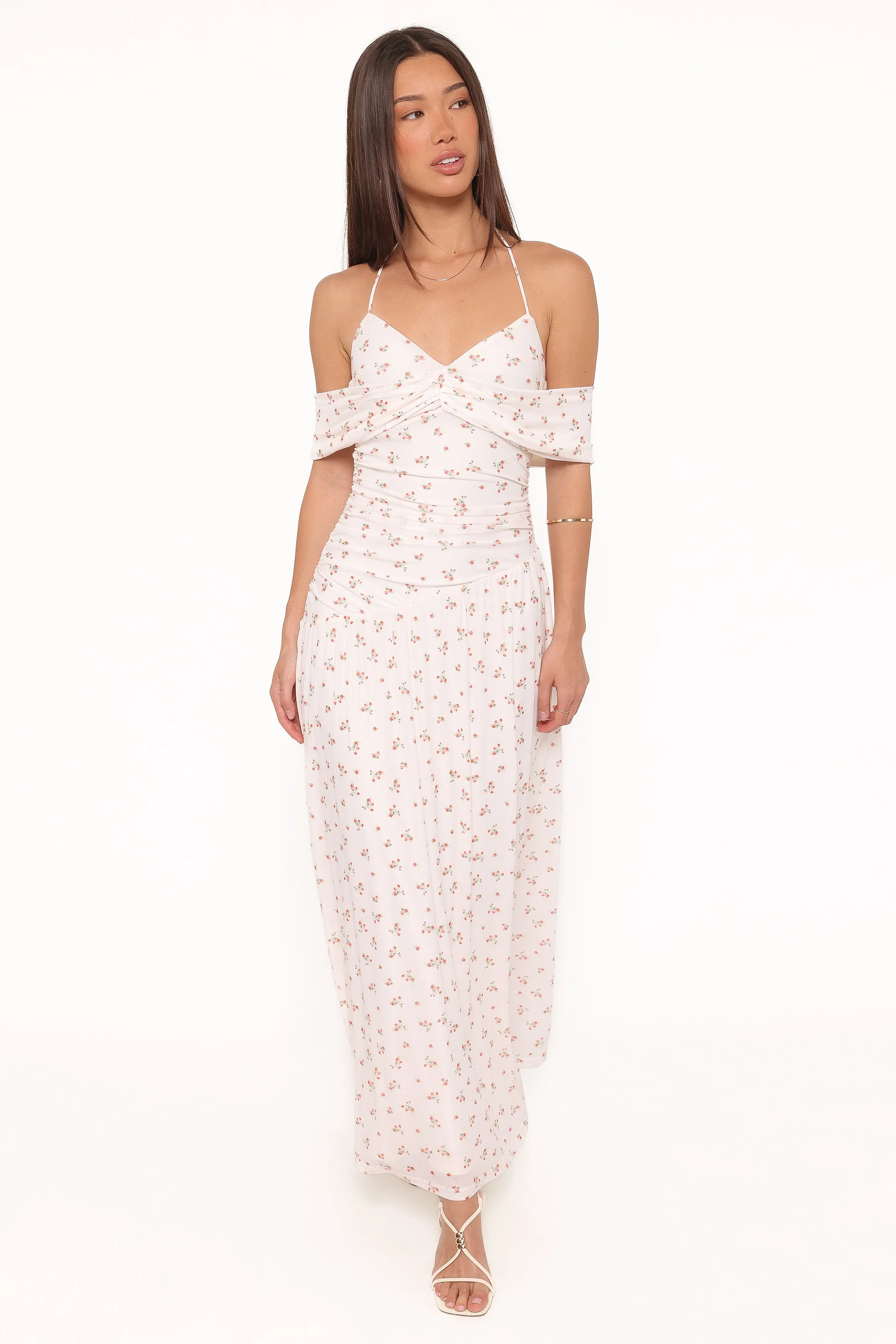 Mayven Maxi Dress - White Ditsy sold by Petal & Pup
