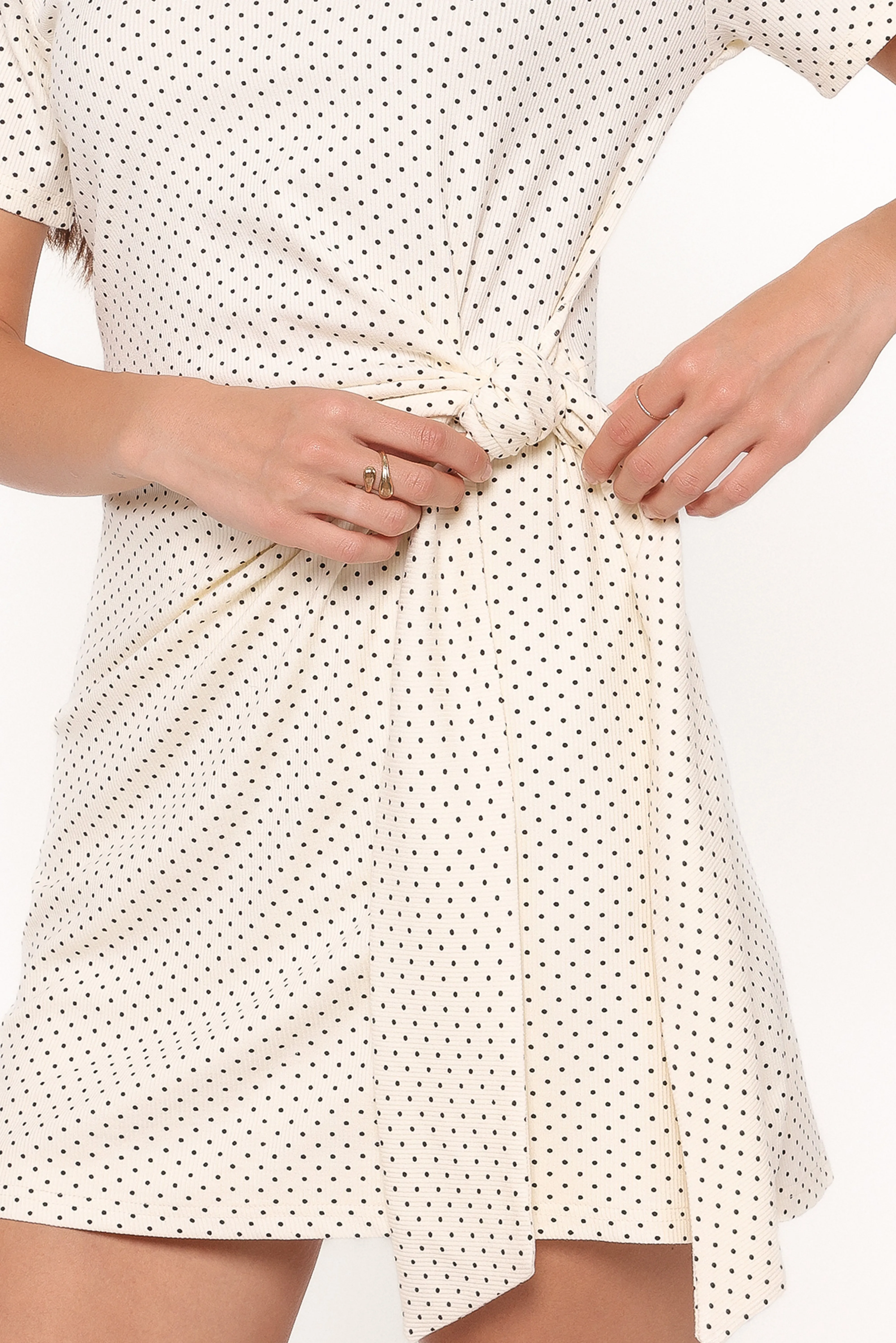 Sonia Mini Dress - White Polka Dot sold by Petal & Pup product image thumbnail 3