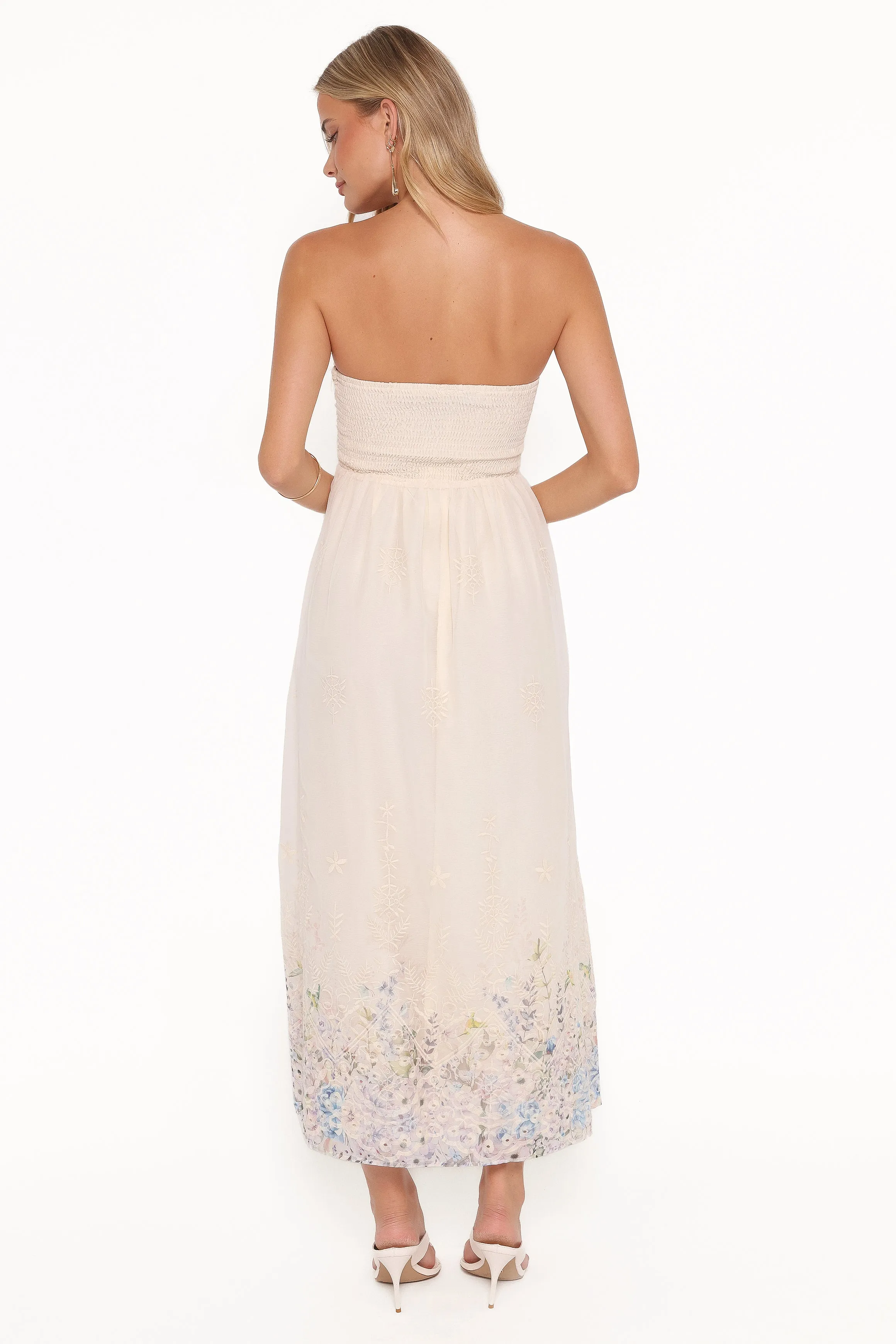 Kayt Strapless Dress - Embroidered Floral sold by Petal & Pup product image thumbnail 4