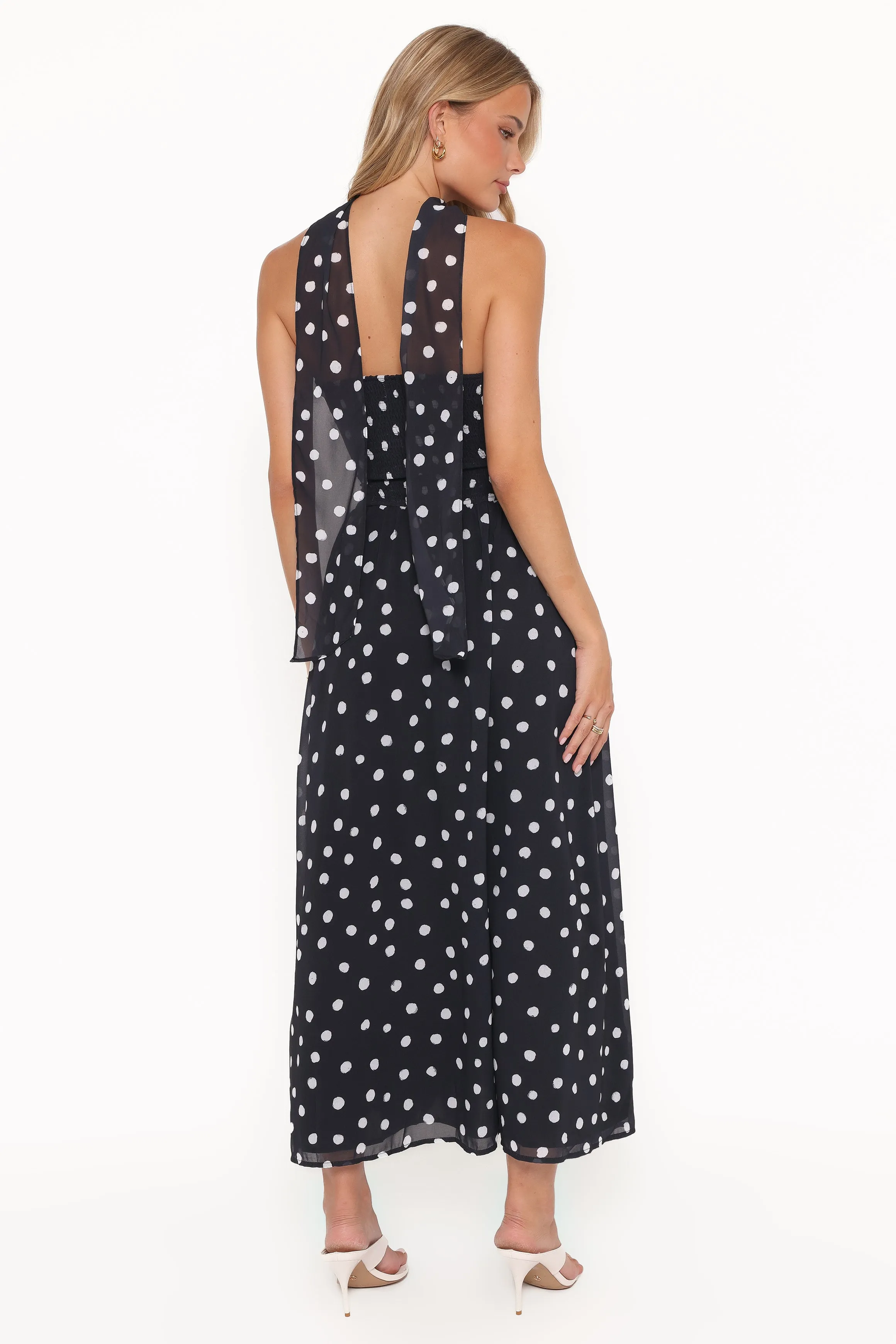 Boston Strapless Maxi Dress - Black Polka Dot sold by Petal & Pup product image thumbnail 4