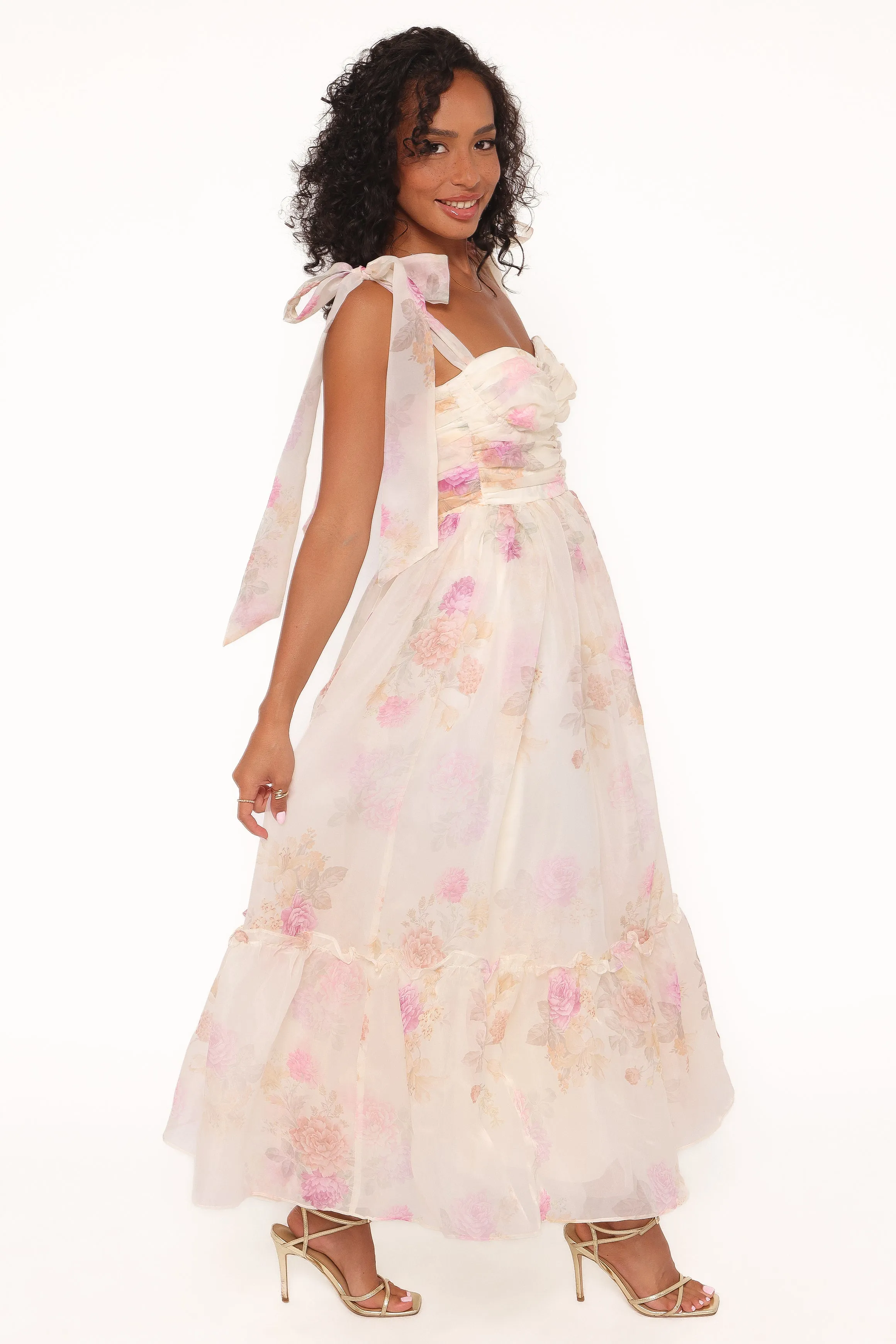 Floret Midi Dress - Yellow Floral sold by Petal & Pup product image thumbnail 3