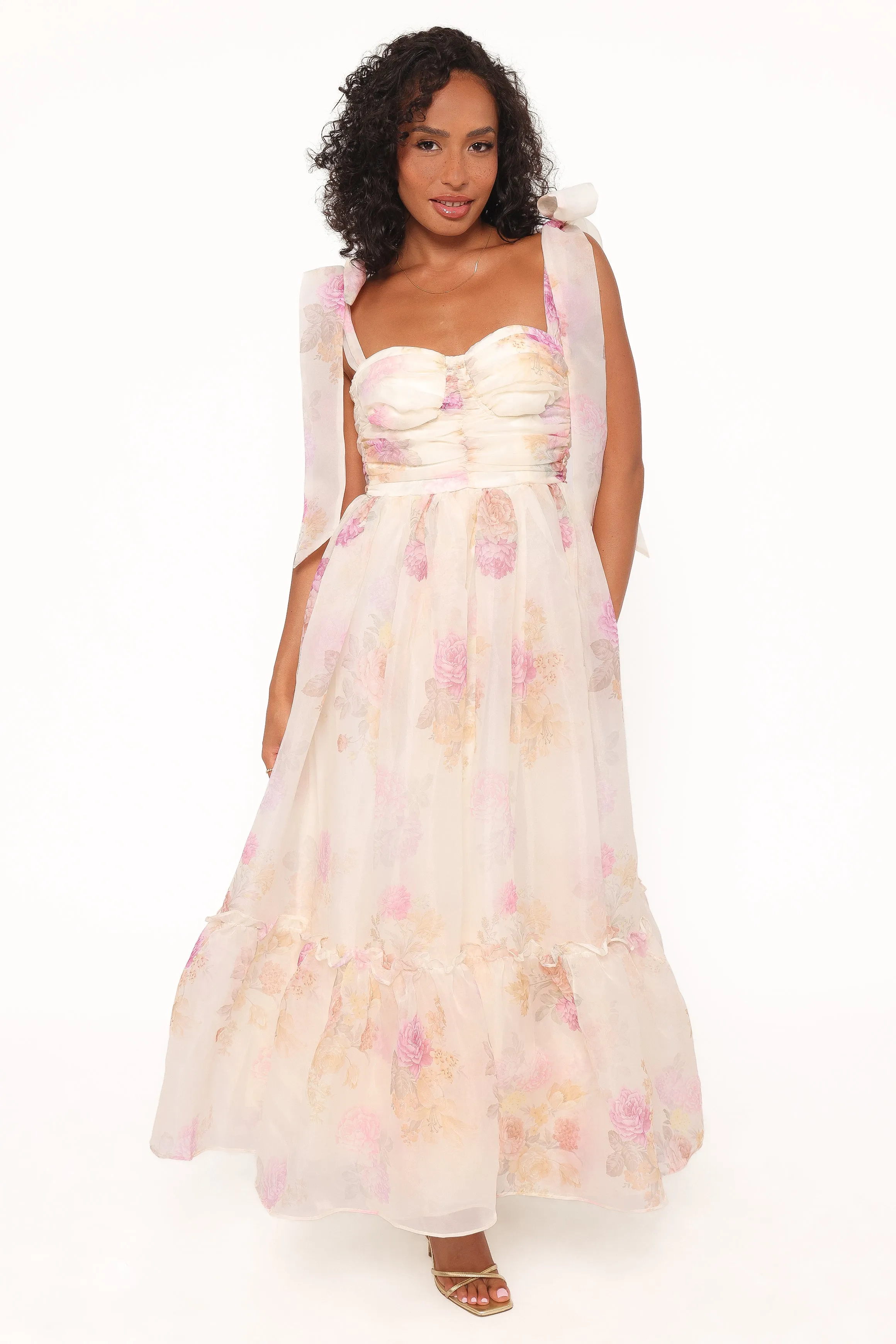 Floret Midi Dress - Yellow Floral sold by Petal & Pup