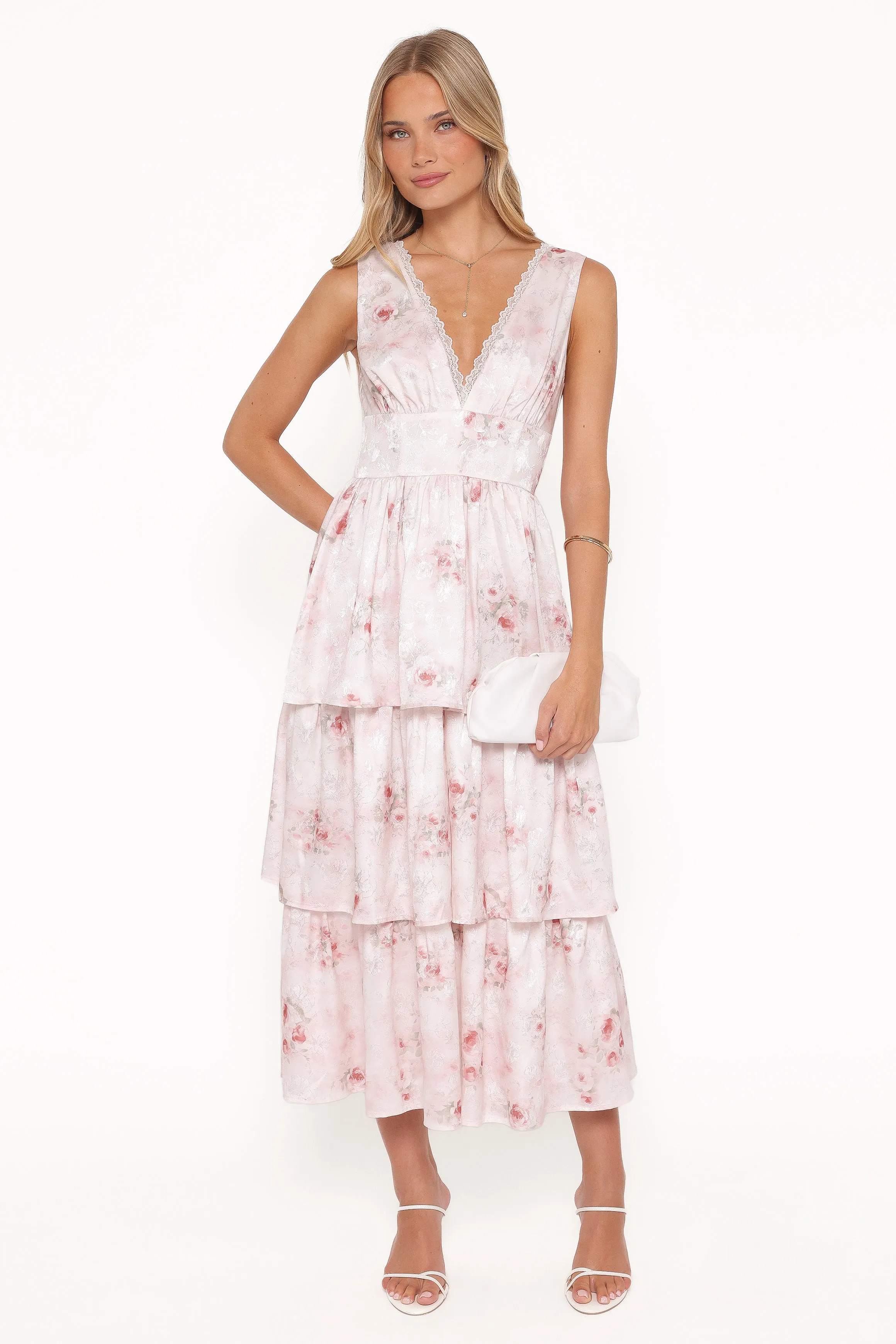 Natarsha Maxi Dress - White Pink Floral sold by Petal & Pup product image thumbnail 5
