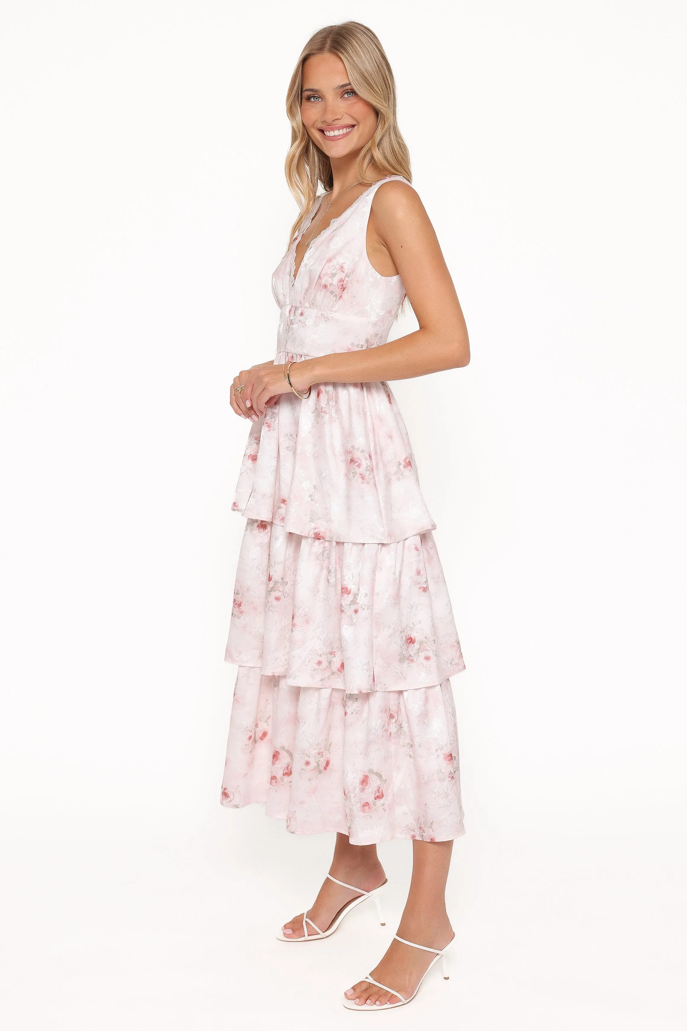 Natarsha Maxi Dress - White Pink Floral sold by Petal & Pup product image thumbnail 3