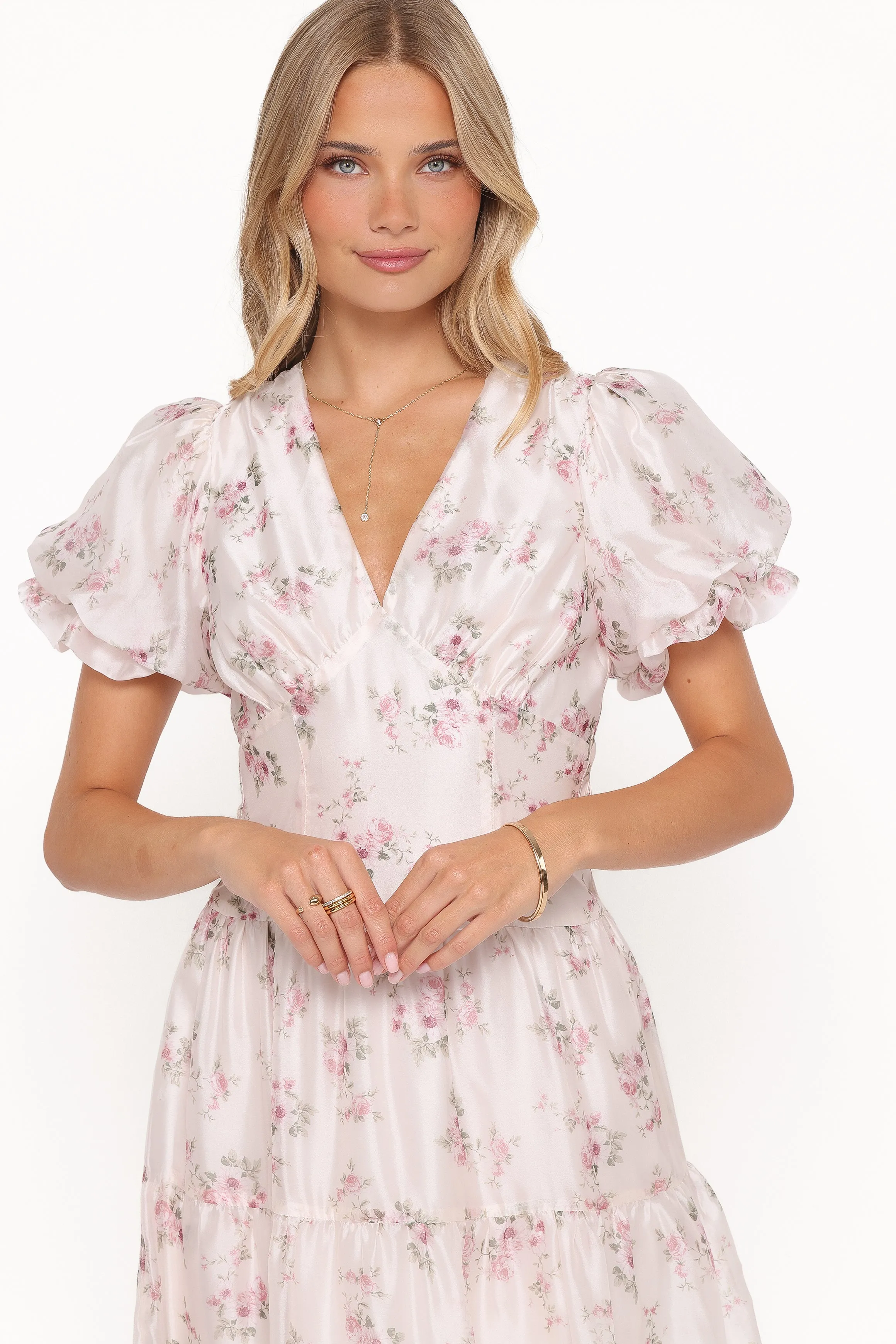 Jocelyn Maxi Dress - Ivory/Pink Floral sold by Petal & Pup product image thumbnail 2
