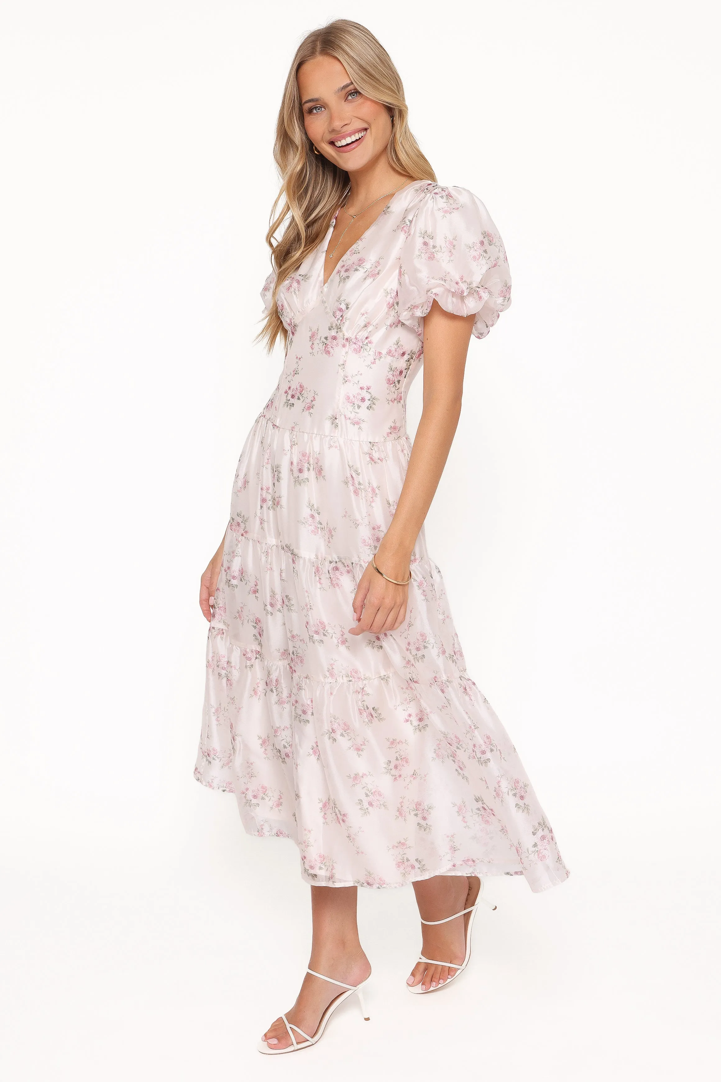 Jocelyn Maxi Dress - Ivory/Pink Floral sold by Petal & Pup product image thumbnail 3