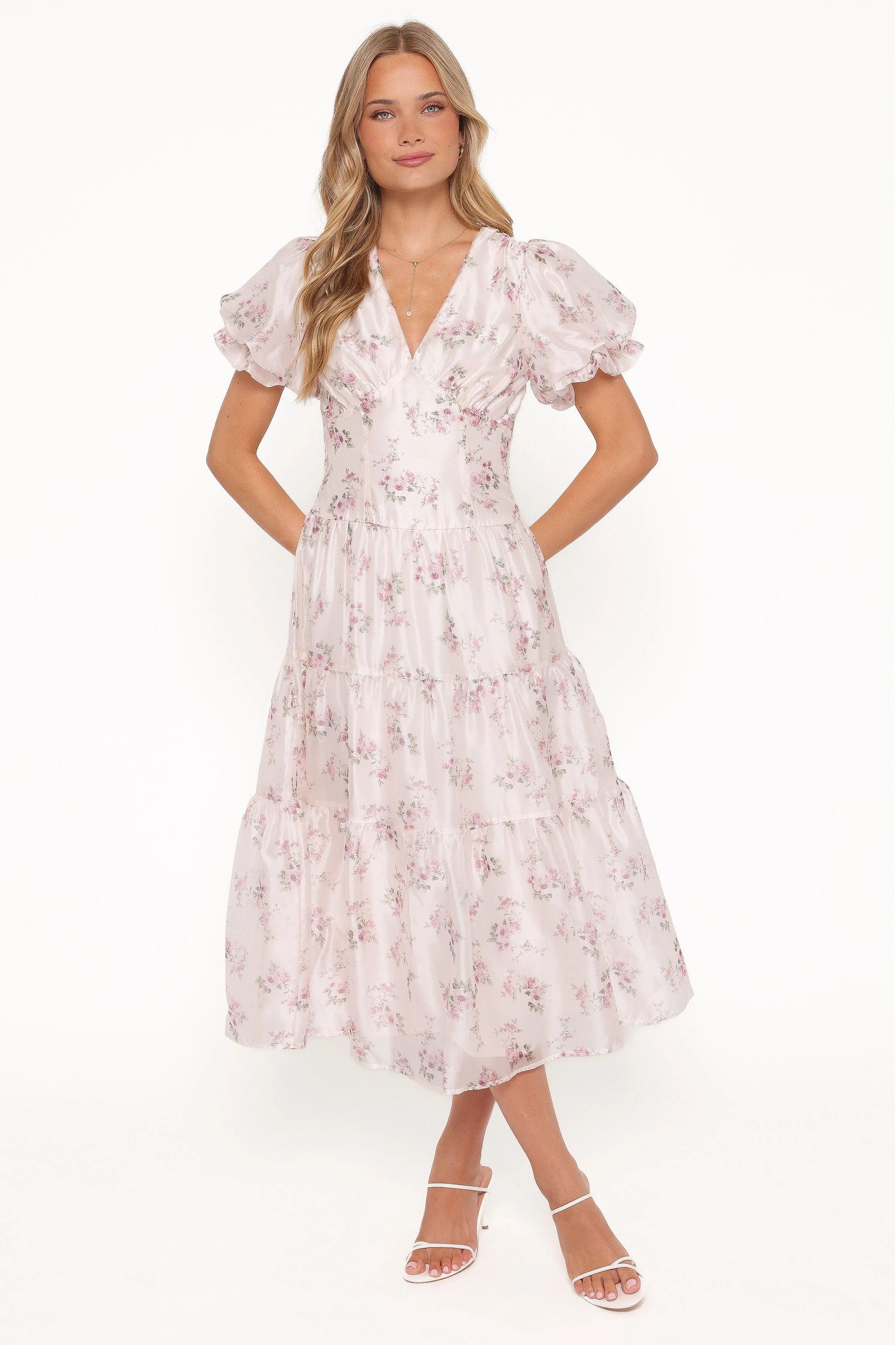 Jocelyn Maxi Dress - Ivory/Pink Floral sold by Petal & Pup product image thumbnail 5