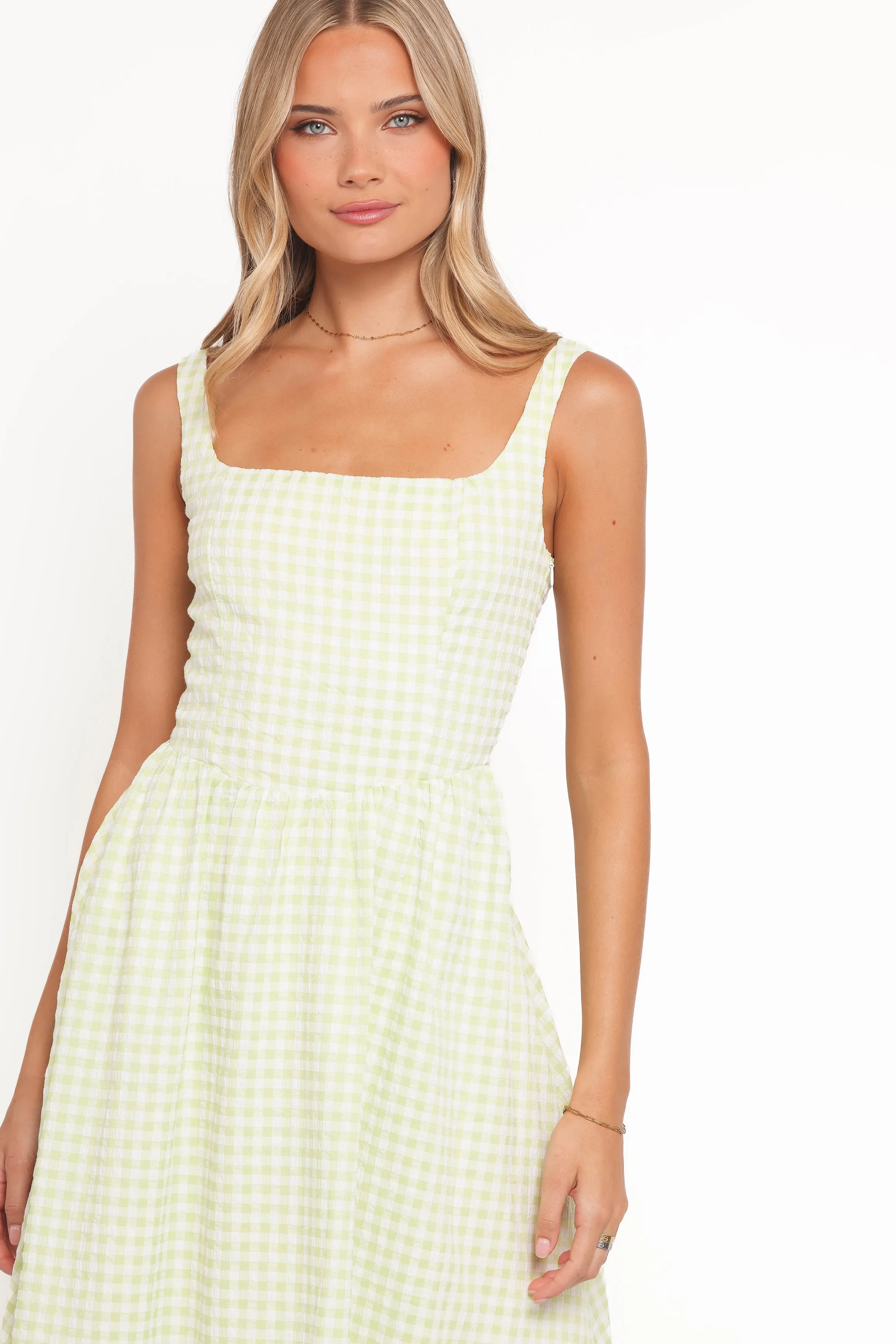 Amberlyn Maxi Dress - Green Gingham sold by Petal & Pup product image thumbnail 2
