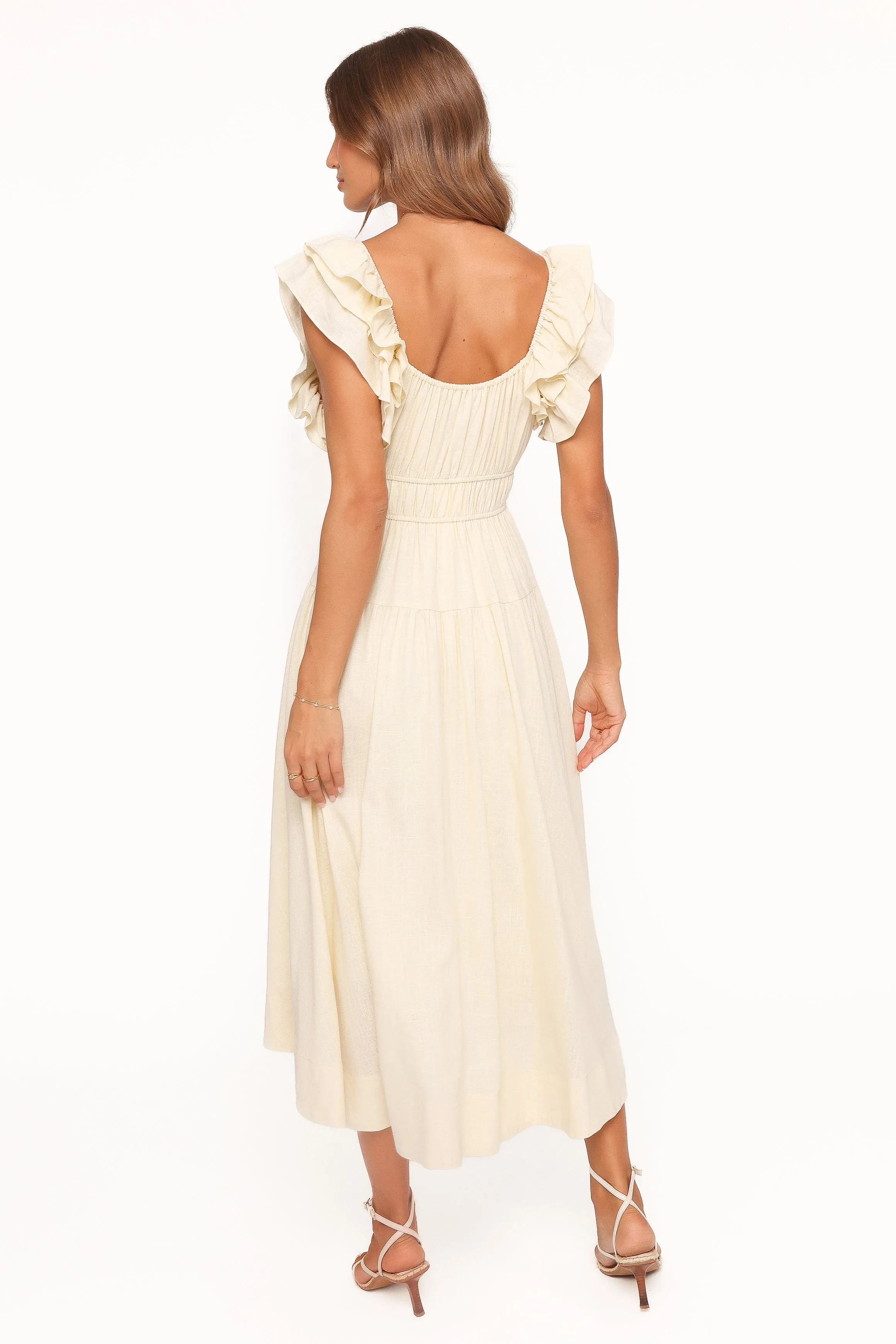 Linda Midi Dress - Butter Yellow sold by Petal & Pup product image thumbnail 5