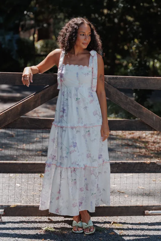 Aurelia Maxi Dress - Purple Floral made by Petal & Pup