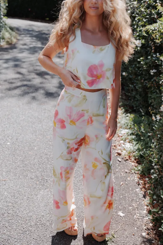 Devlin Pant - Pink Garden Floral made by Petal & Pup