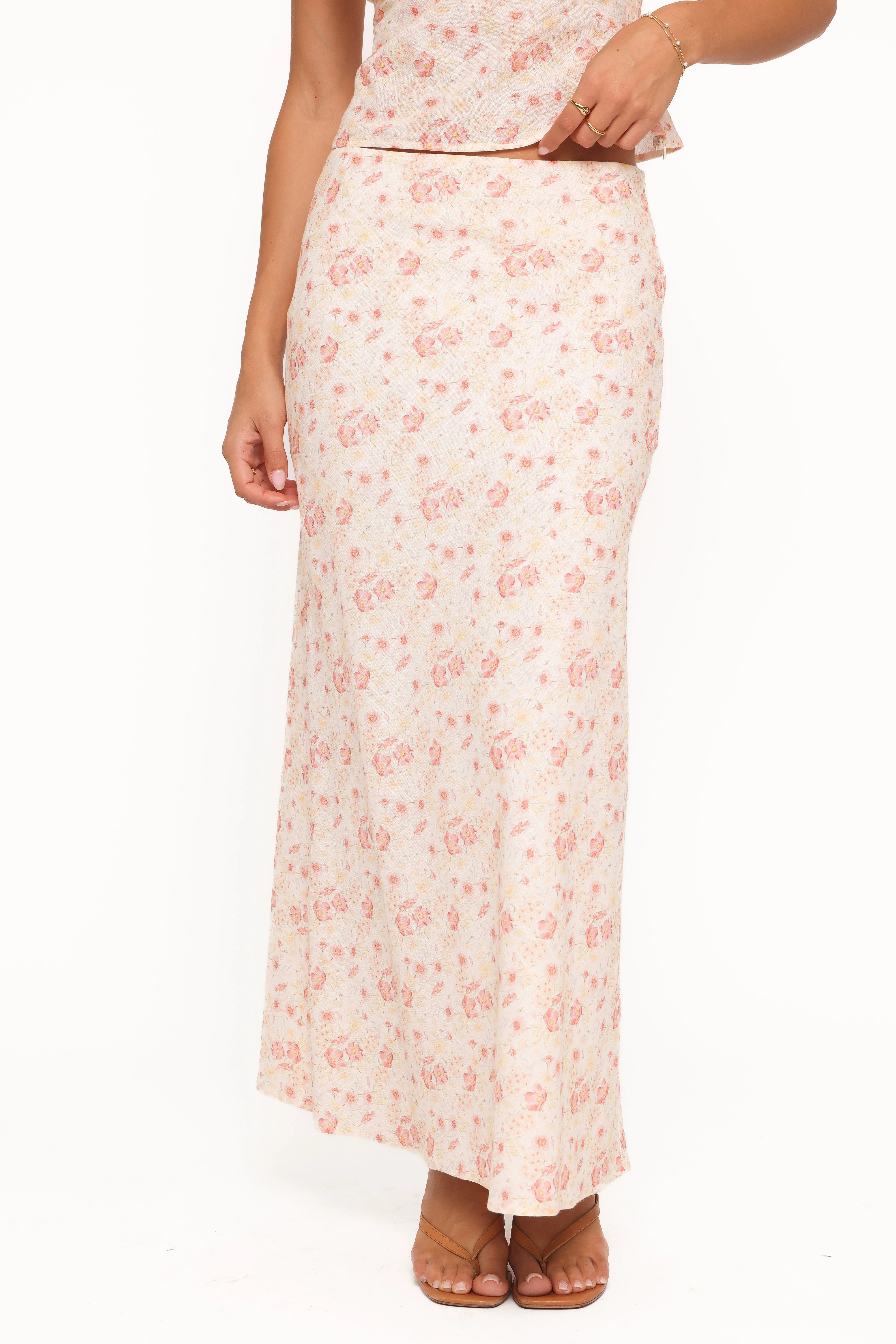 Giarda Maxi Skirt - Peach Ditsy Floral sold by Petal & Pup product image thumbnail 3