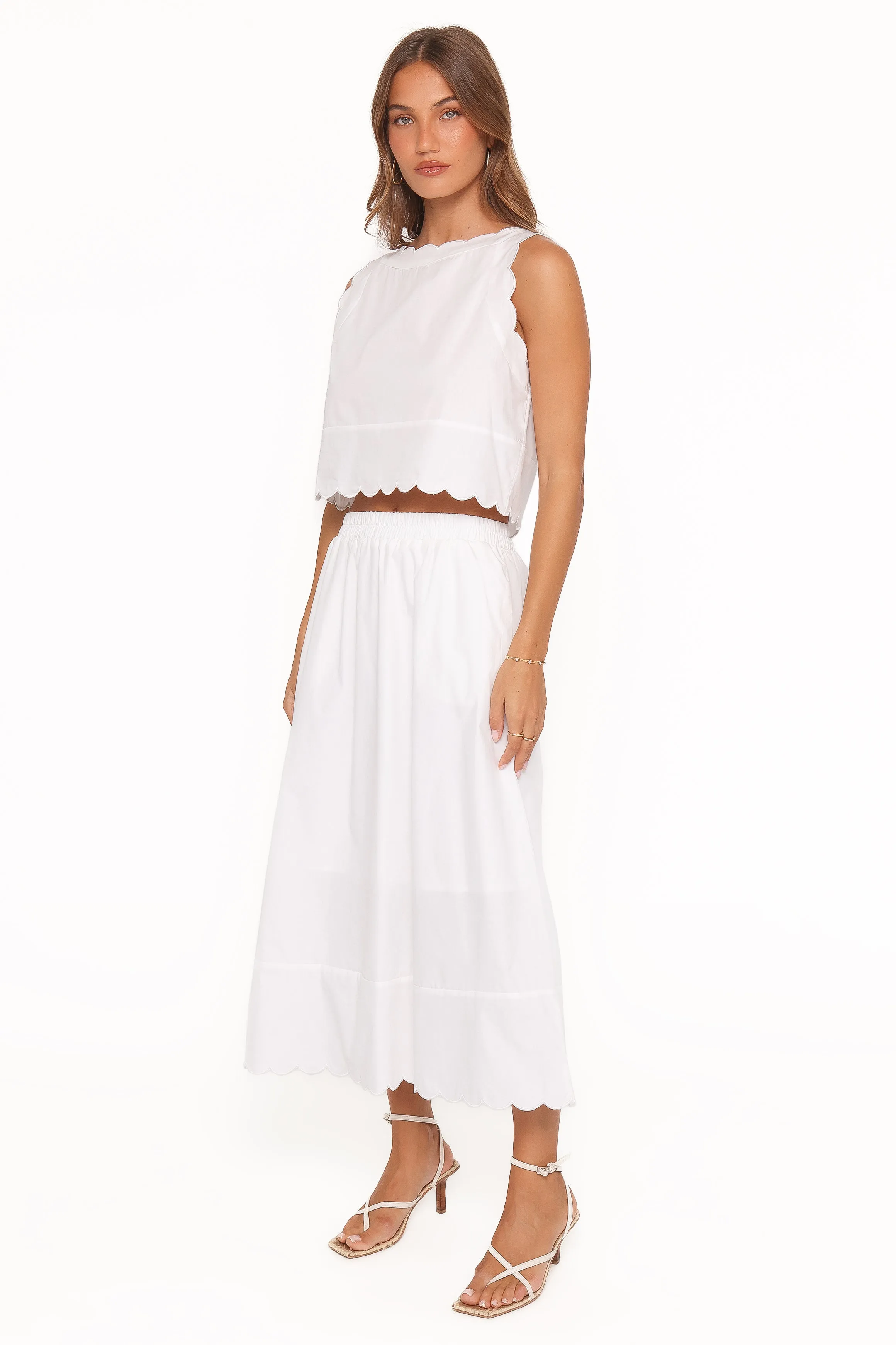 Heather Maxi Skirt Set - White sold by Petal & Pup product image thumbnail 4