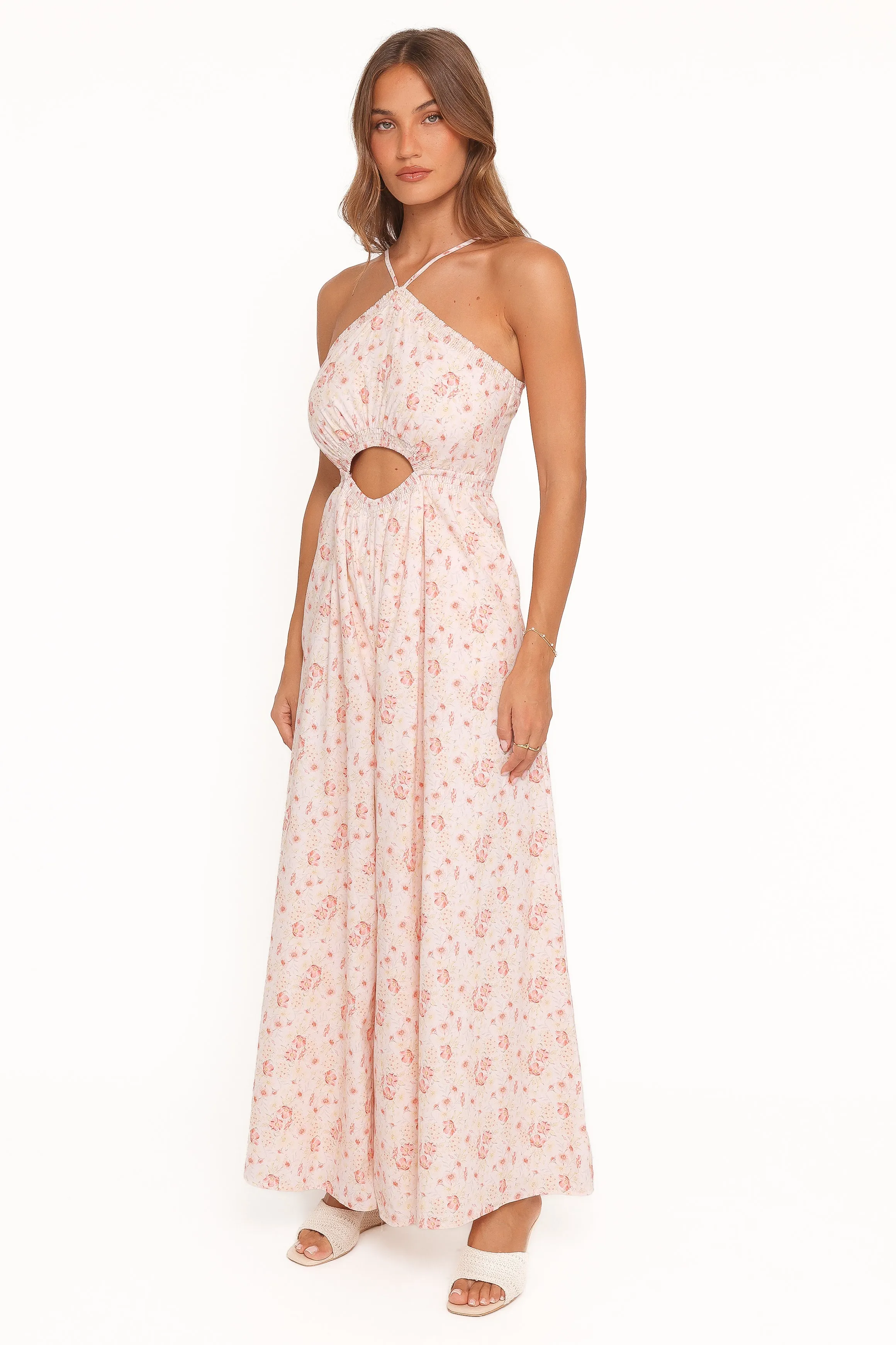 Madeira Jumpsuit - Peach Ditsy Floral sold by Petal & Pup product image thumbnail 4