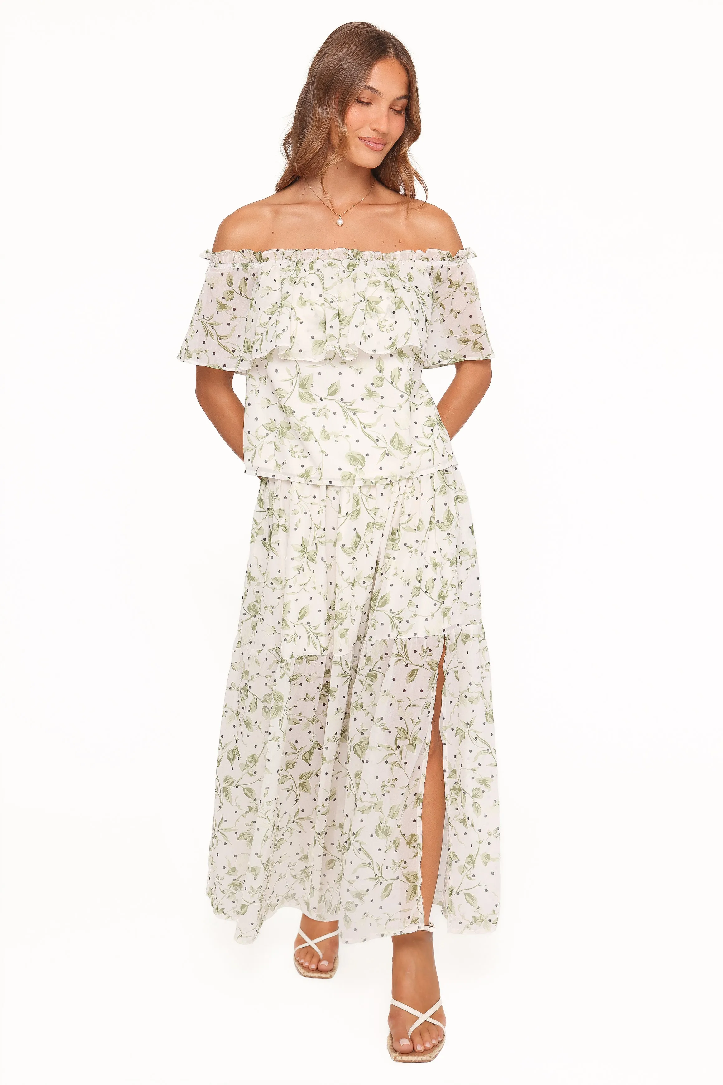Vanessa Maxi Skirt Set - Green Leaf sold by Petal & Pup product image thumbnail 2