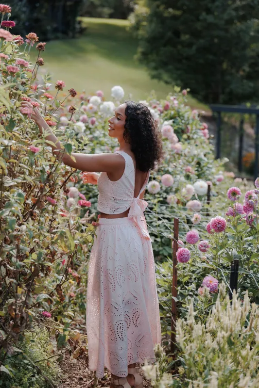 Isabelle Maxi Skirt Set - Pink made by Petal & Pup