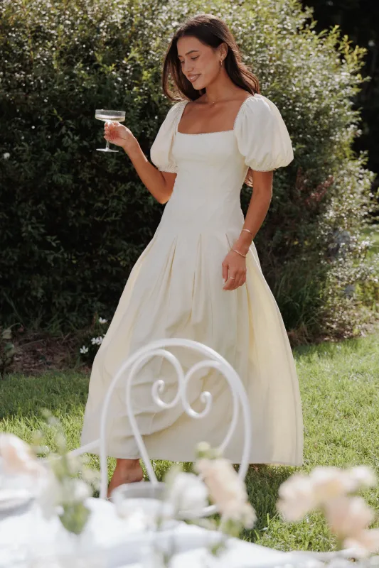 Kinlee Maxi Dress - Butter Yellow made by Petal & Pup