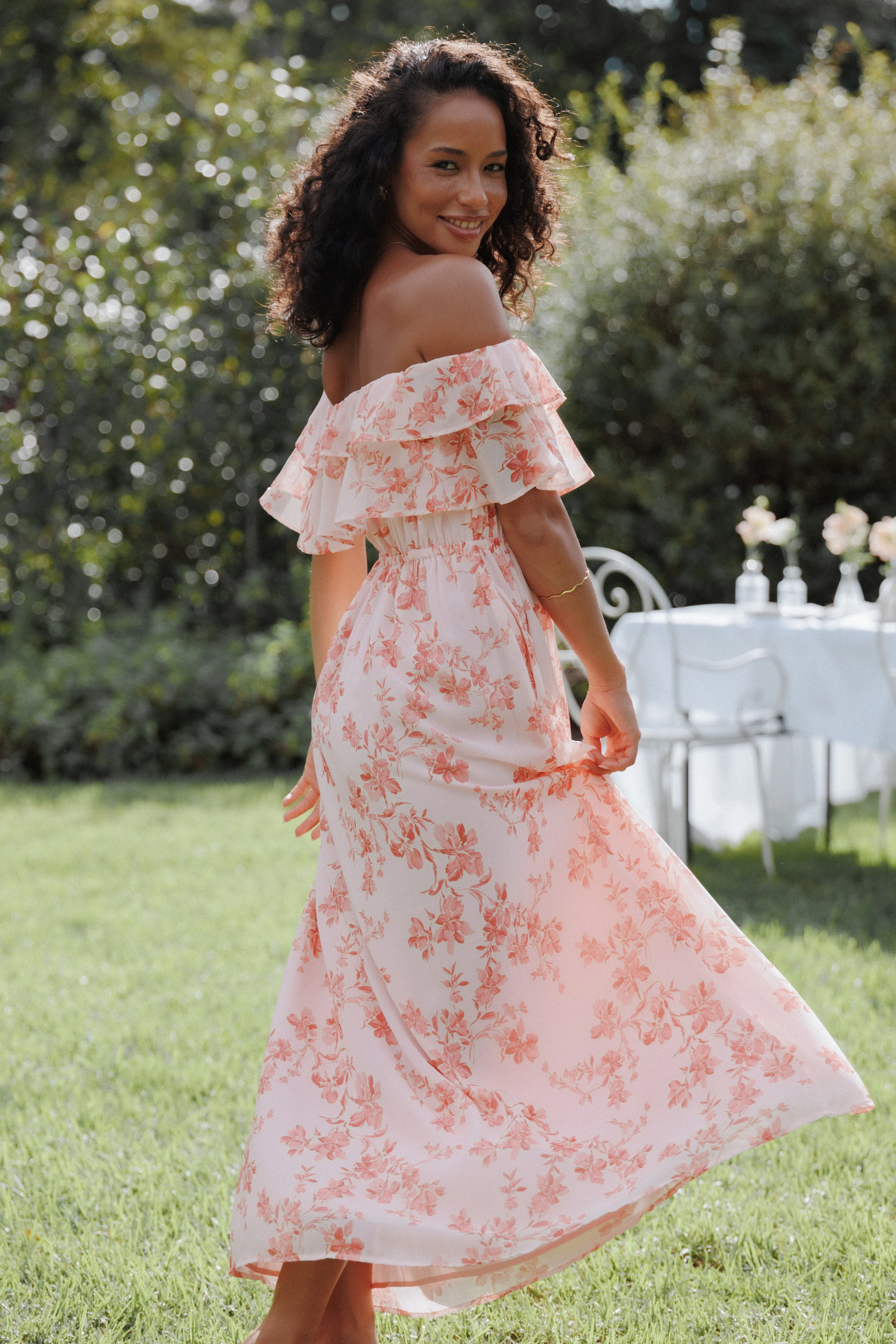 Majesty Maxi Dress - Rose Pink Floral sold by Petal & Pup