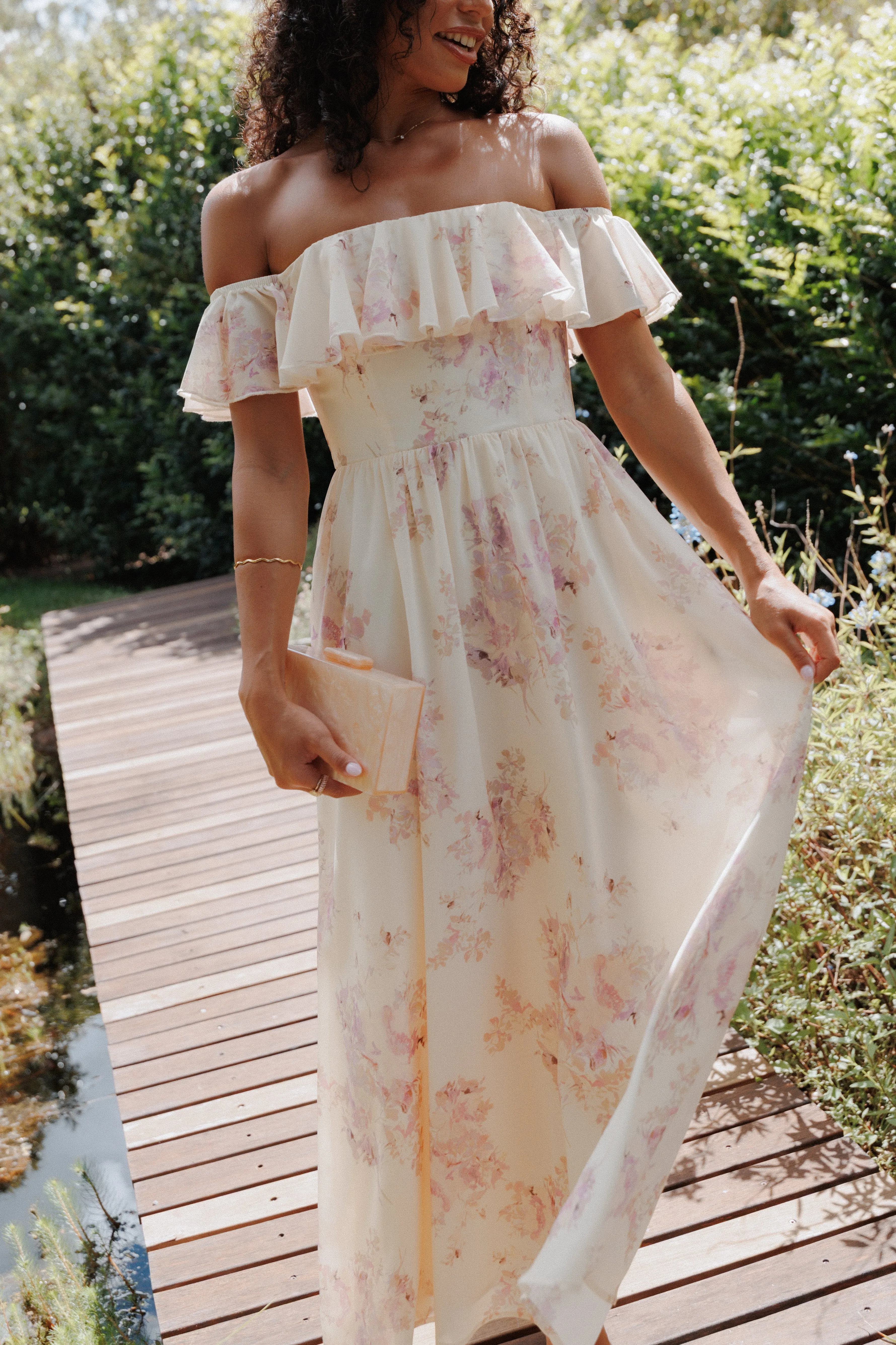 Jemira Maxi Dress - Lavender Floral sold by Petal & Pup