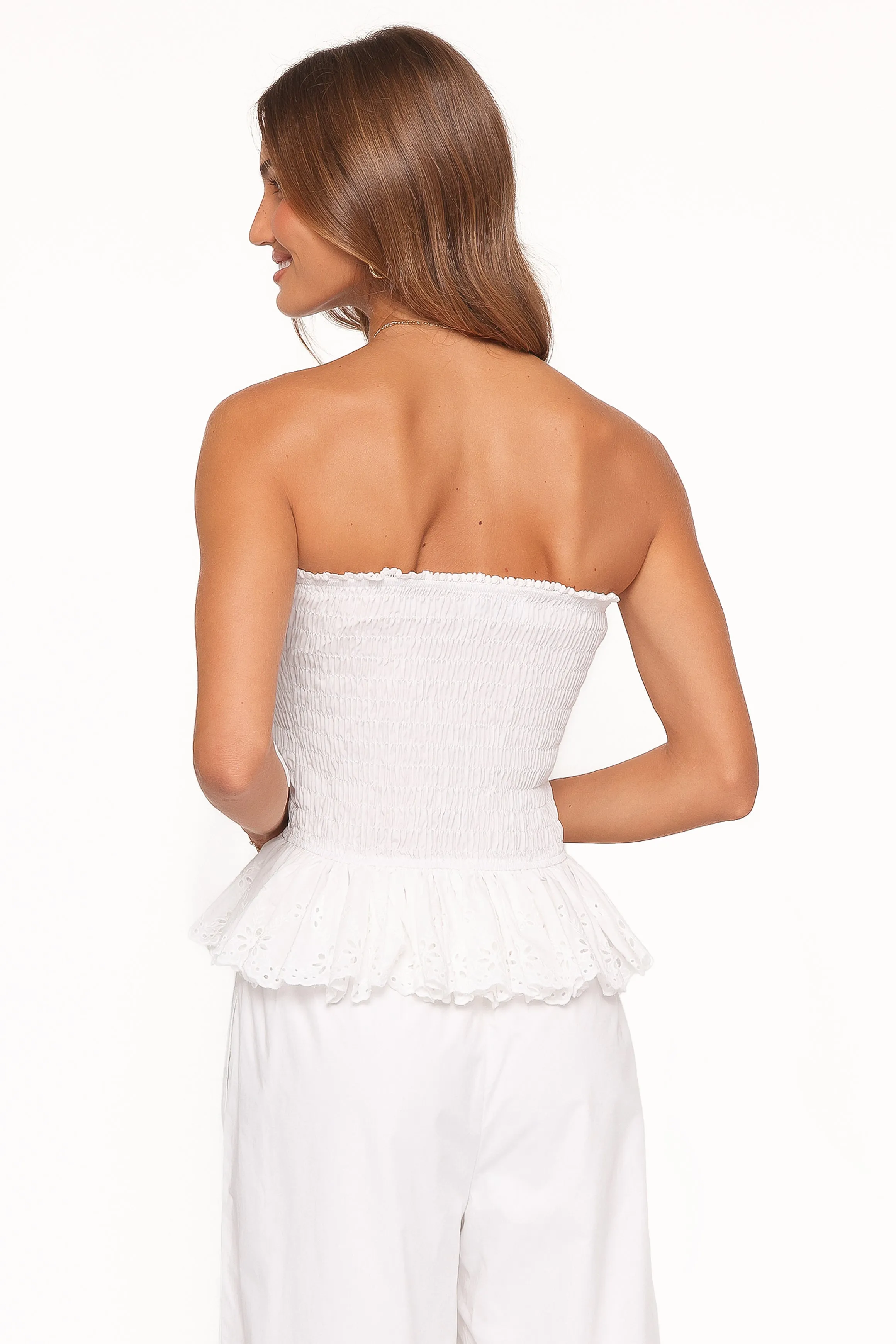 Stori Shirred Top - White Broderie sold by Petal & Pup product image thumbnail 5