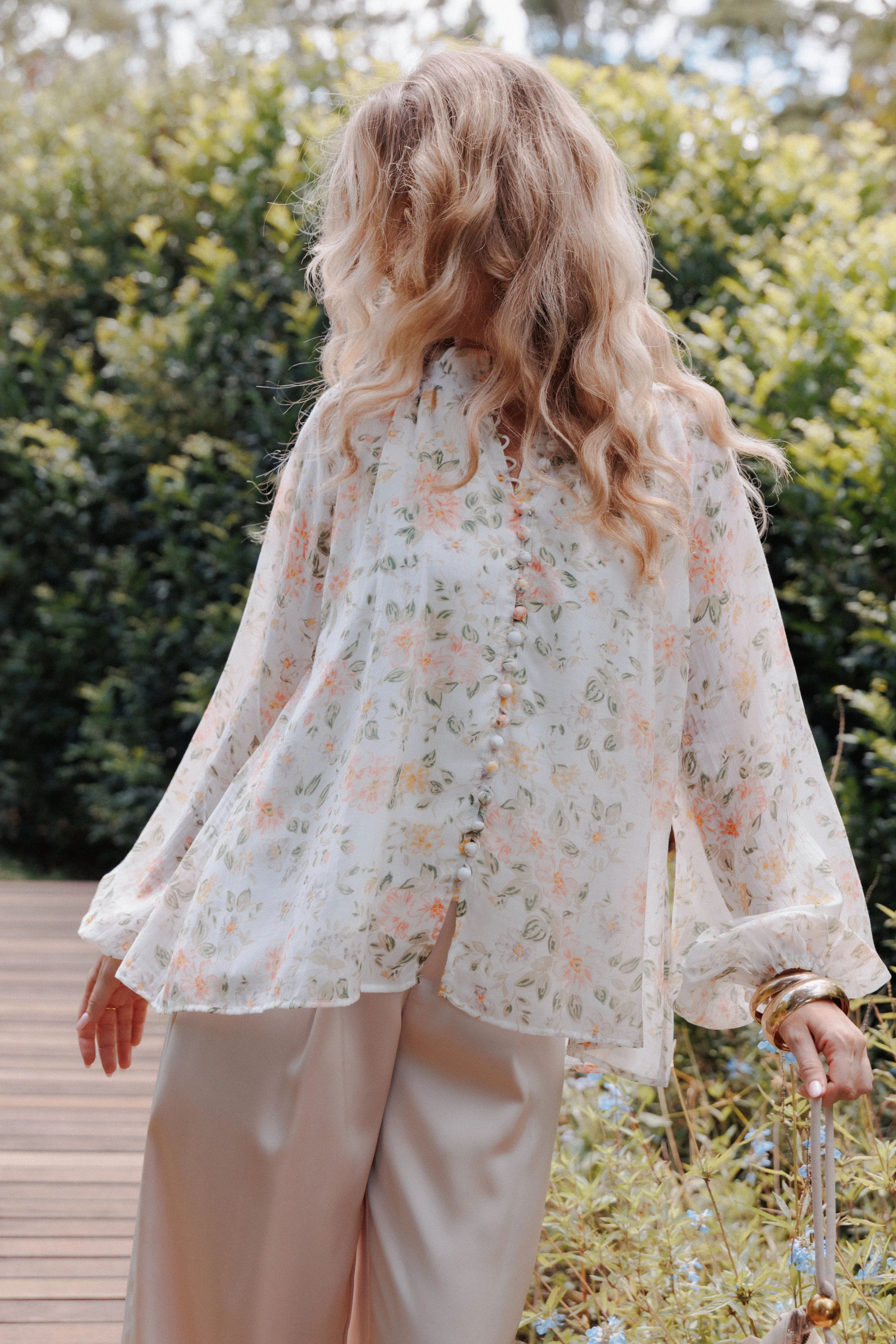 Marni Top - White Multi Floral sold by Petal & Pup