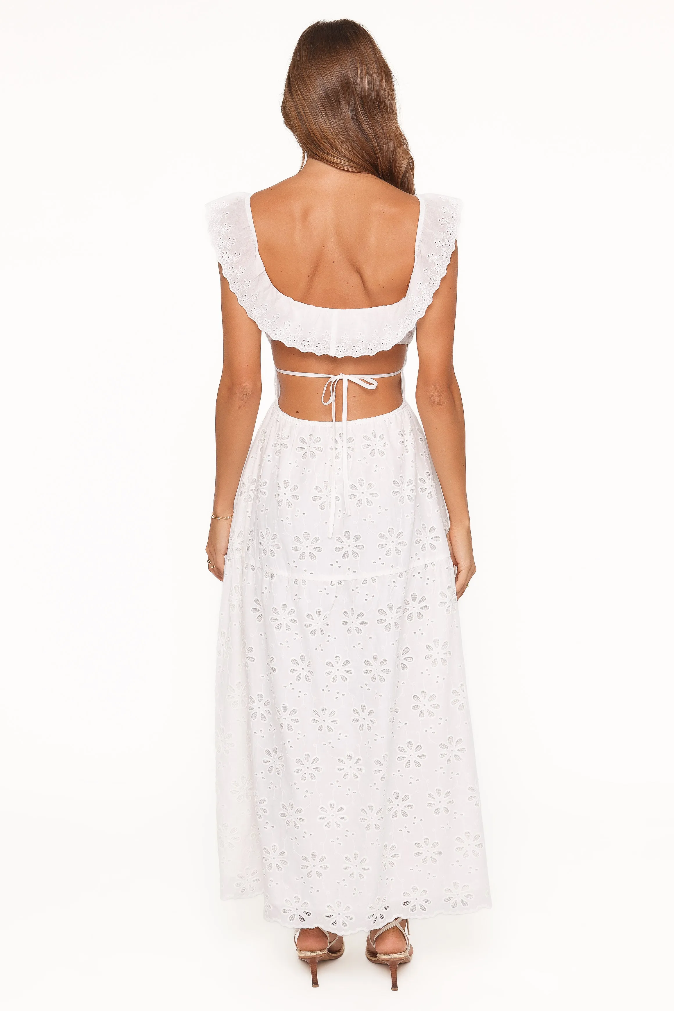 Elwyn Maxi Dress - White Broderie sold by Petal & Pup product image thumbnail 5