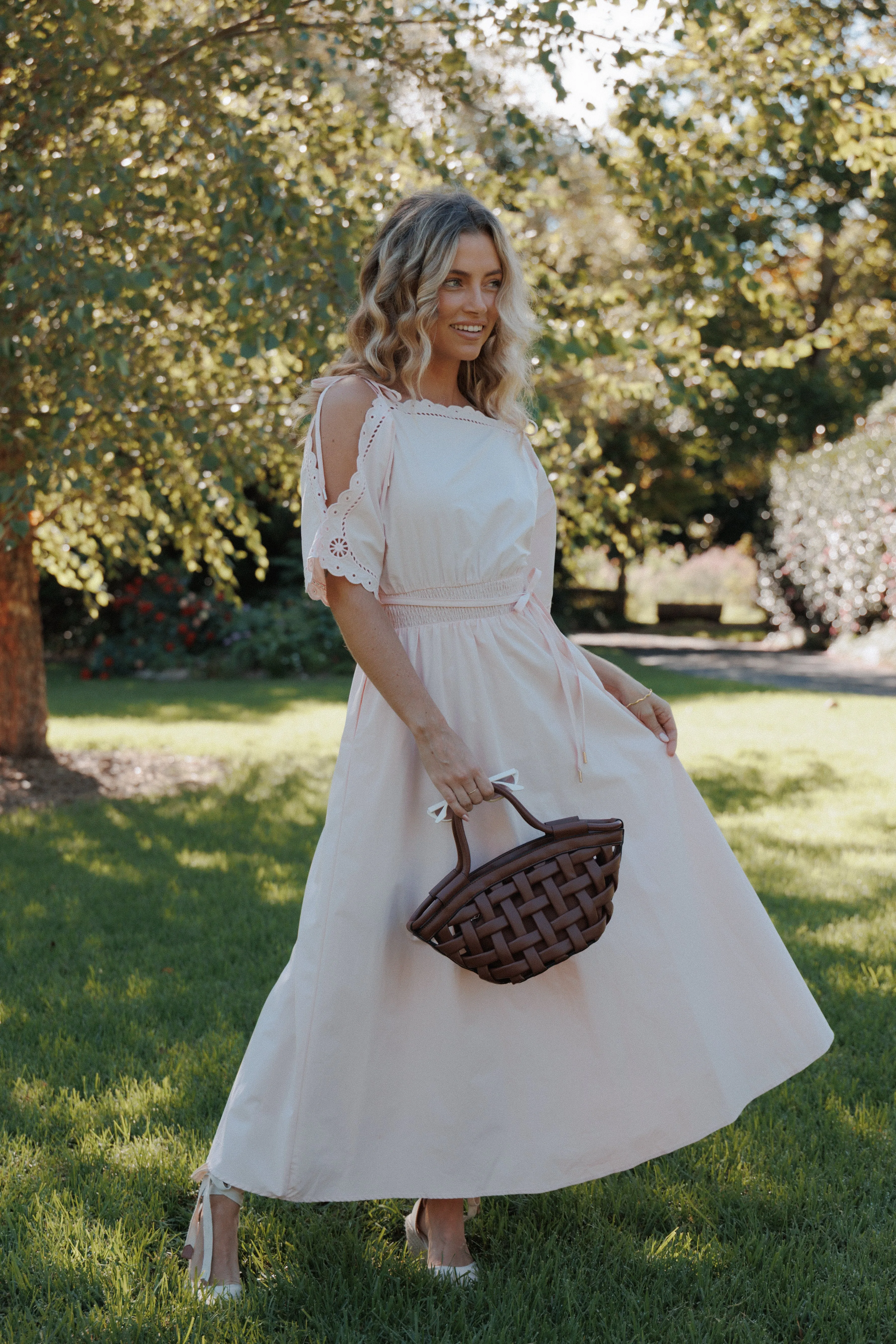 Nellie Midi Dress - Petal Pink sold by Petal & Pup