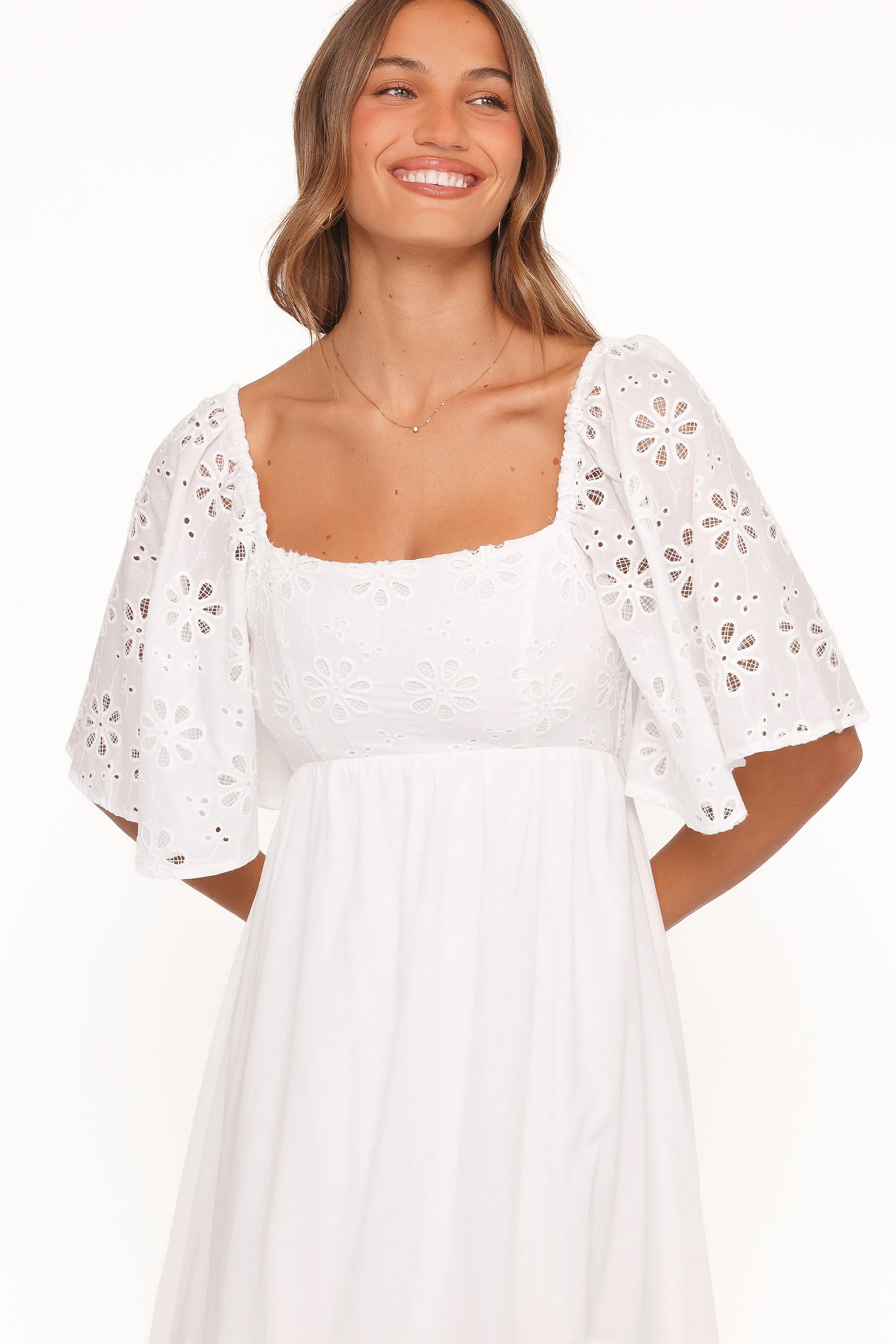Xana Maxi Dress - White Broderie sold by Petal & Pup product image thumbnail 3